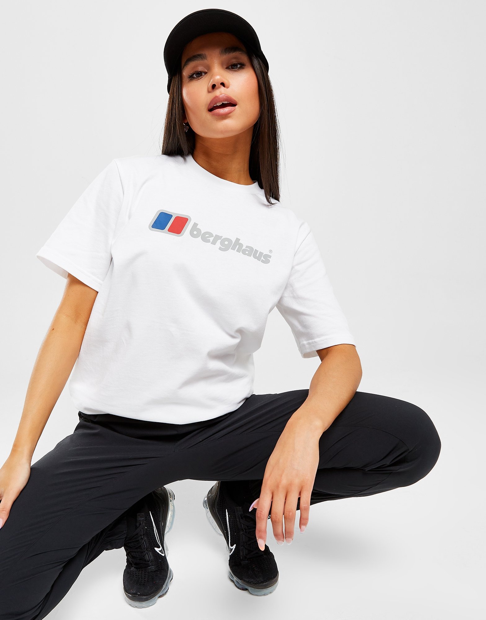 White Berghaus Classic Logo Boyfriend T-Shirt | JD Sports UK