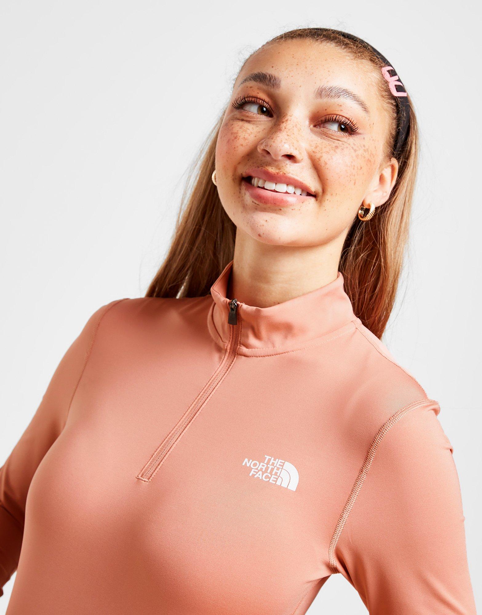 The North Face 1/4 Zip Long Sleeve Crop Top