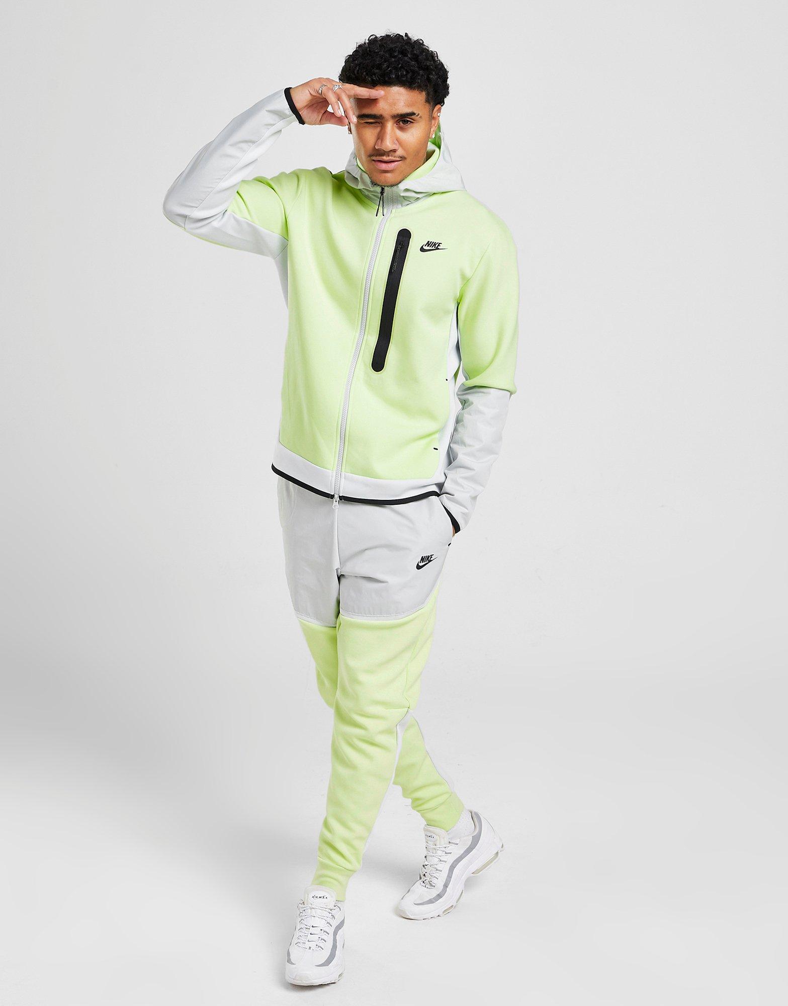 lime green nike tech sweatsuit