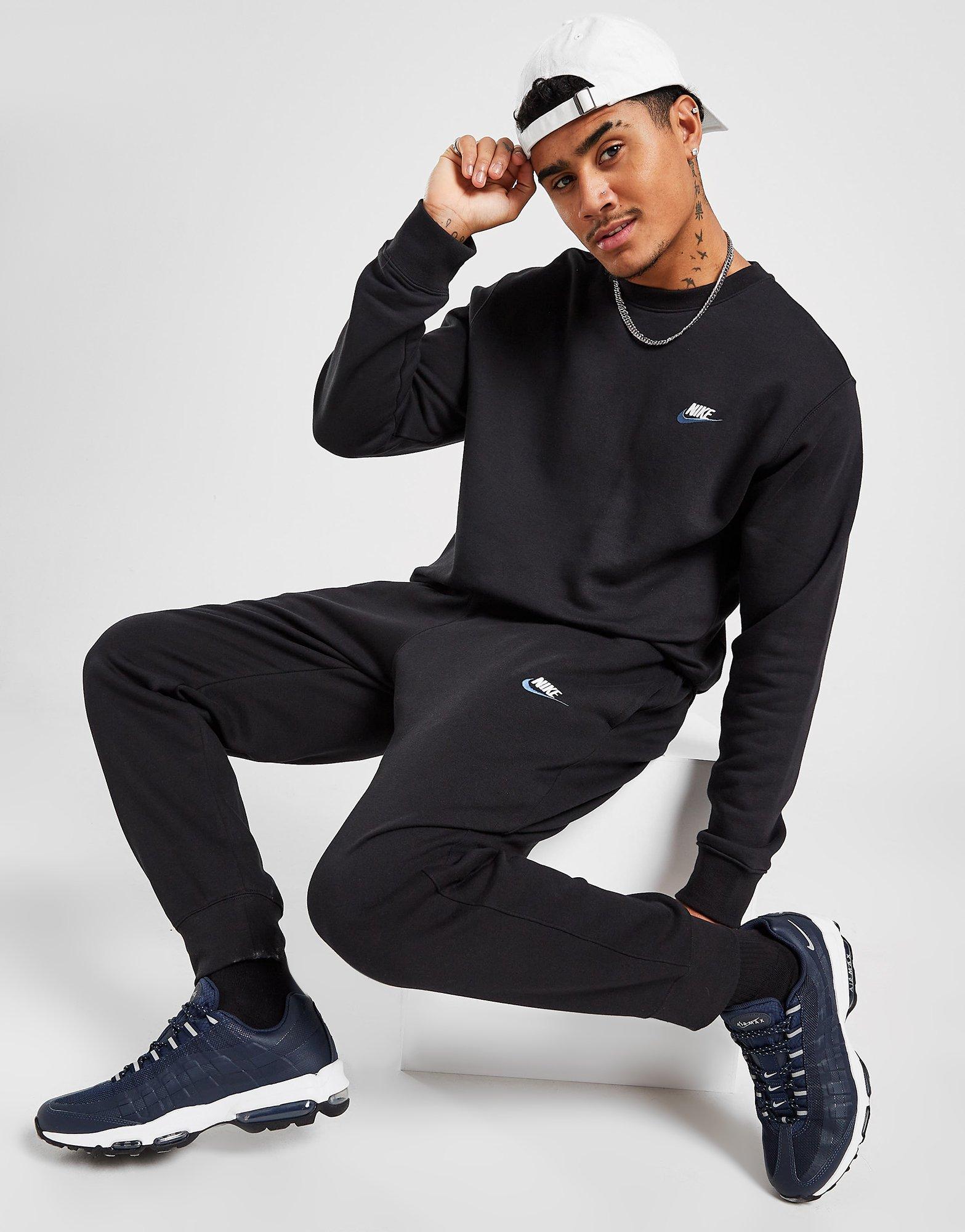 Black nike foundation joggers sale