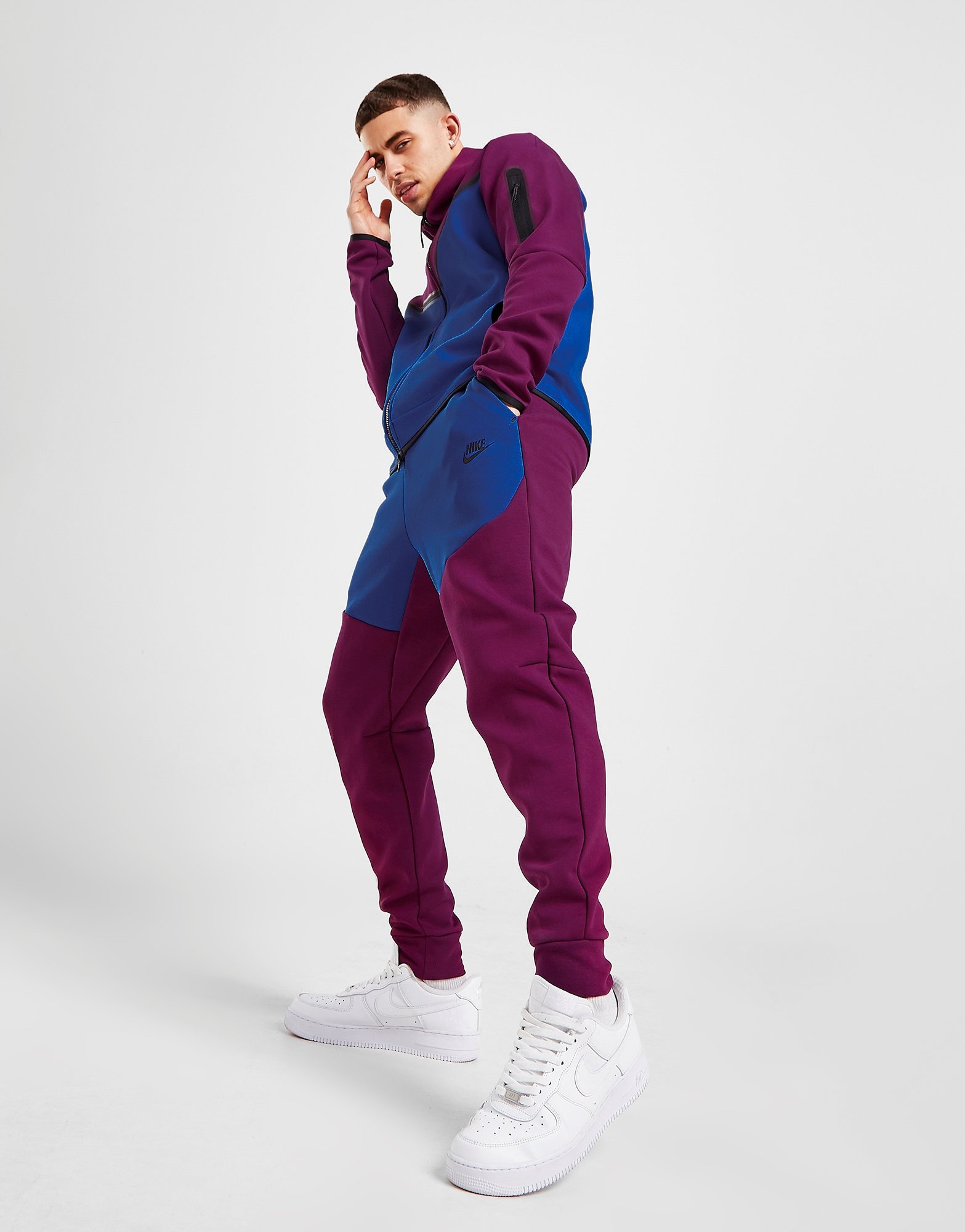 purple tech fleece pants