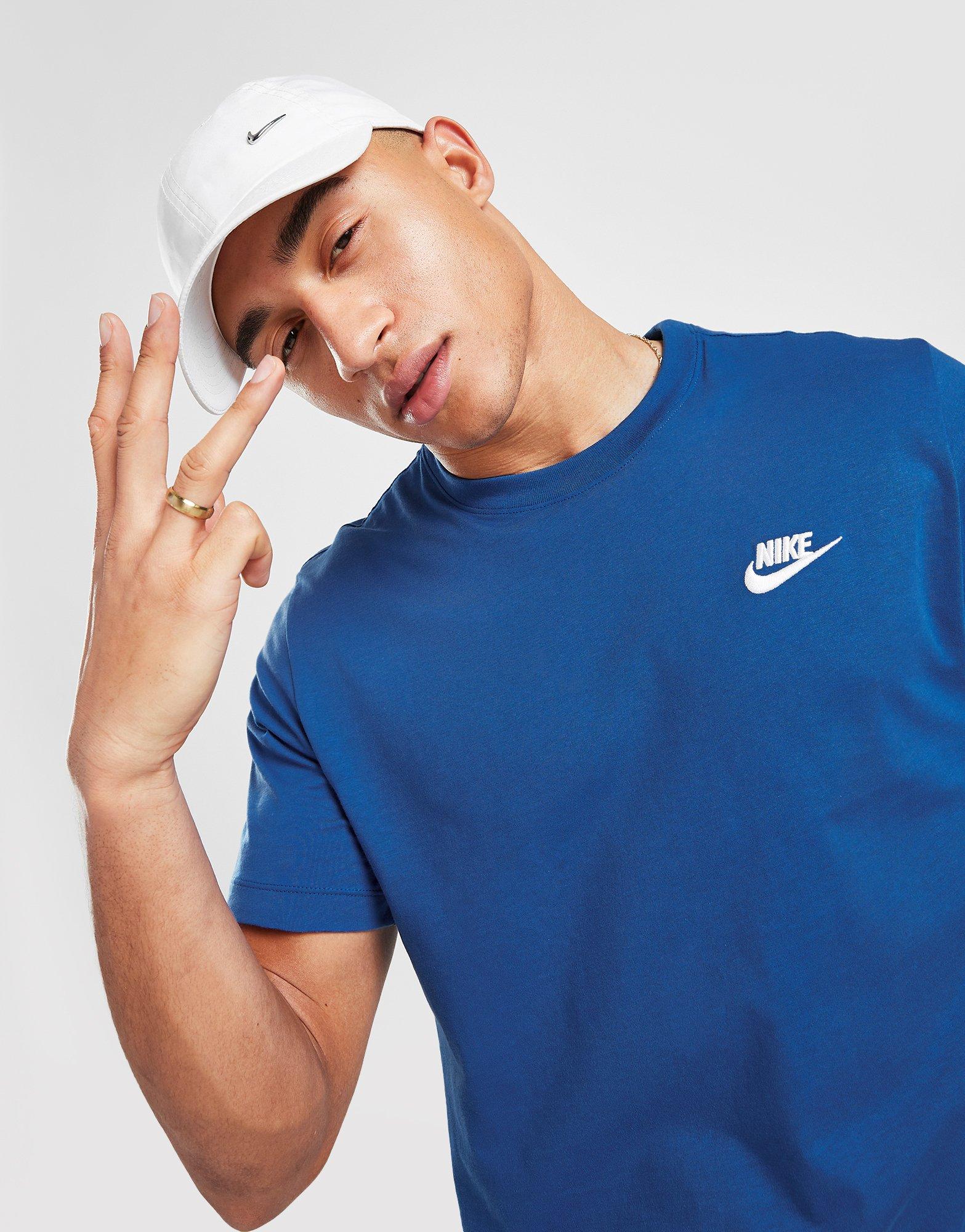 Tee shirt bleu on sale nike