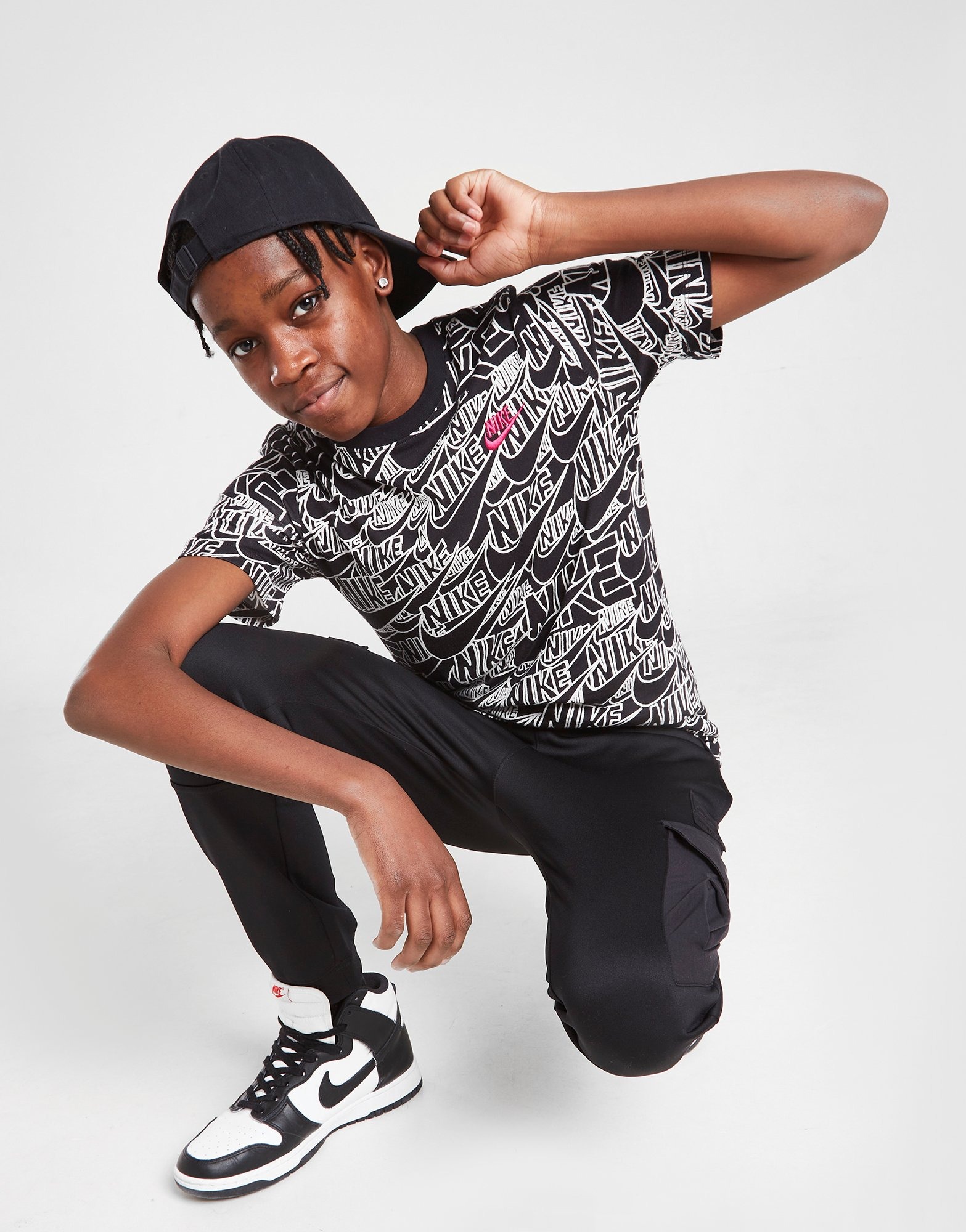 Zwart Nike All Over Print TShirt Junior JD Sports
