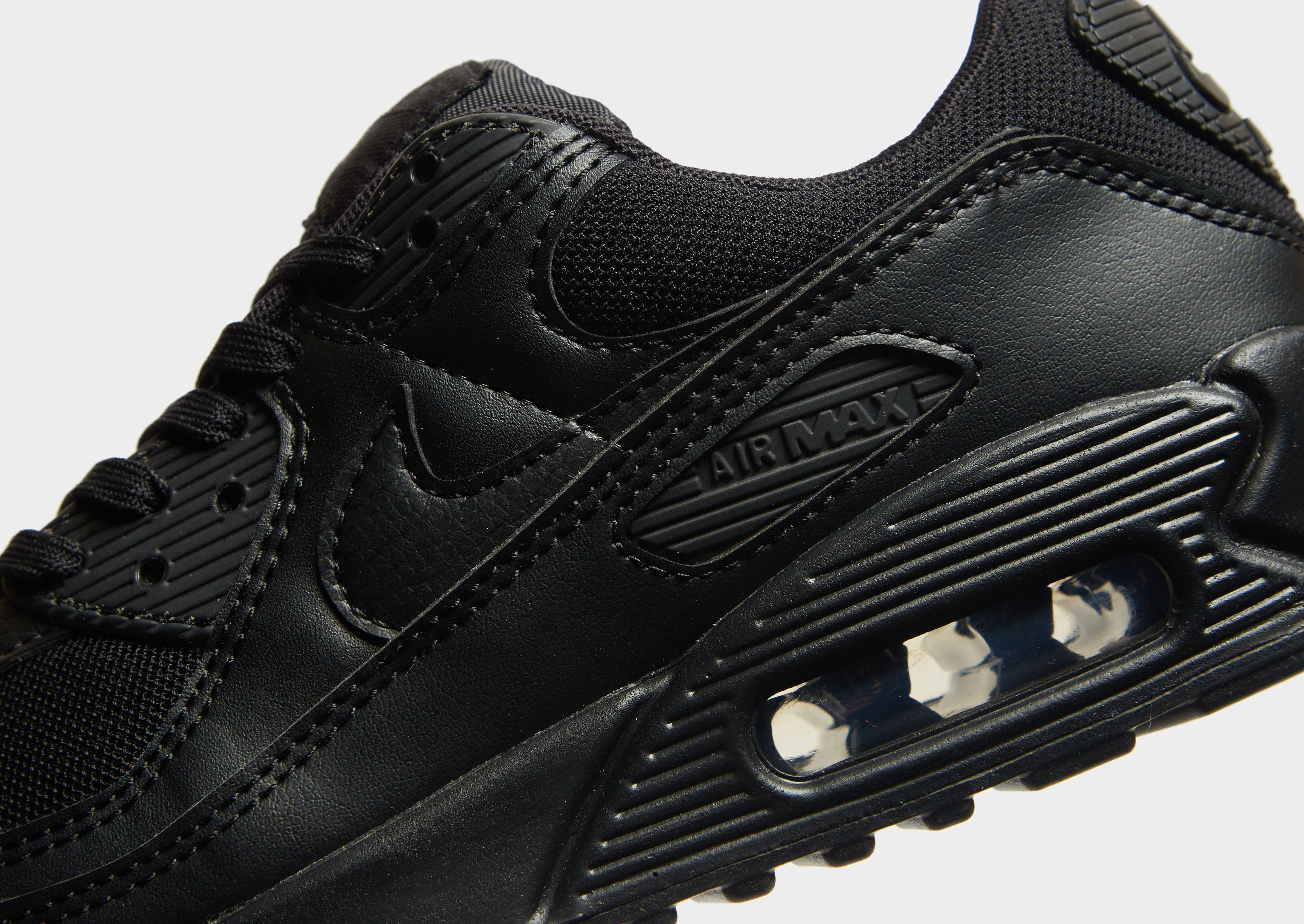 Black leather nike air max 90 womens hotsell