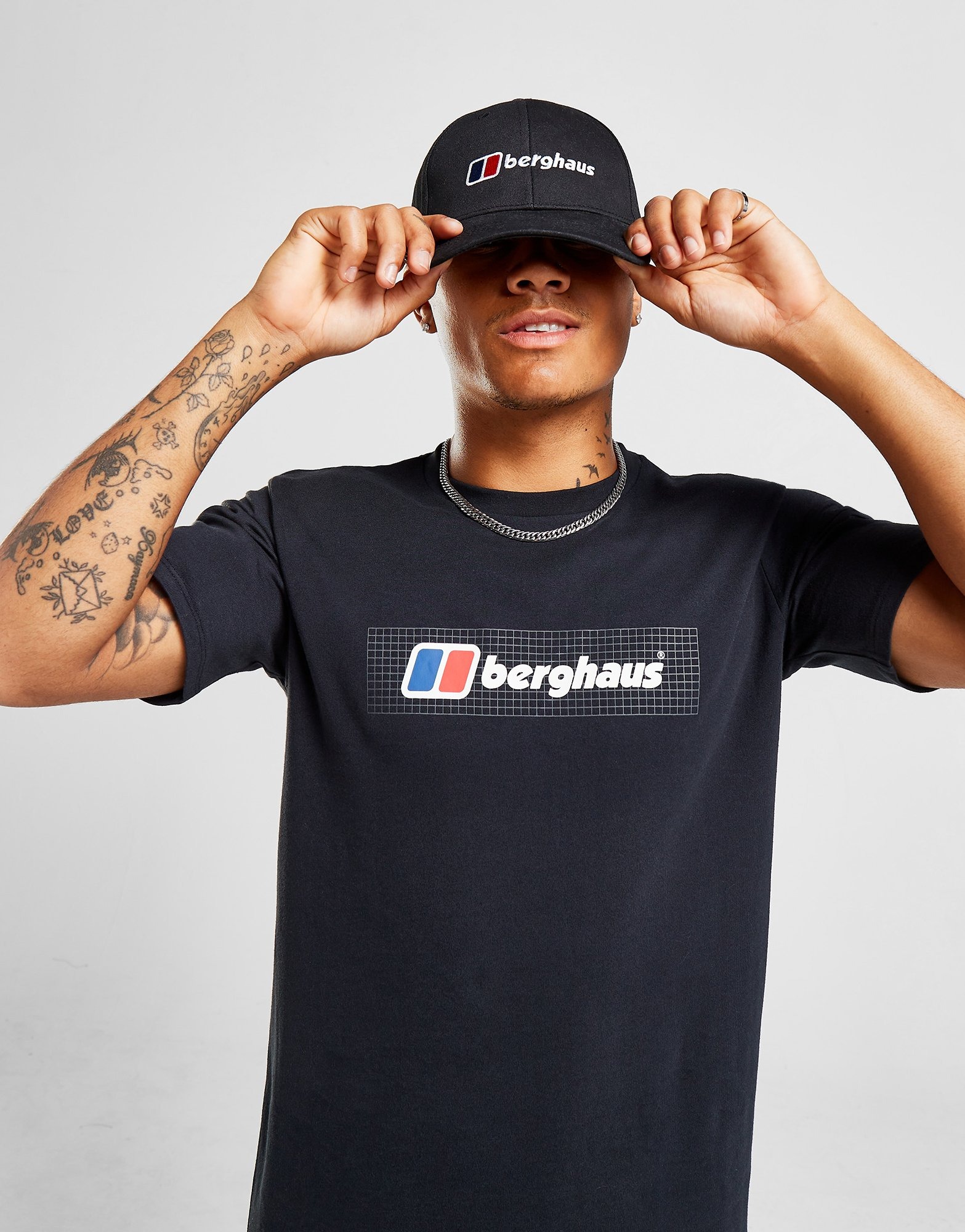 Black Berghaus Grid Logo T-Shirt | JD Sports UK