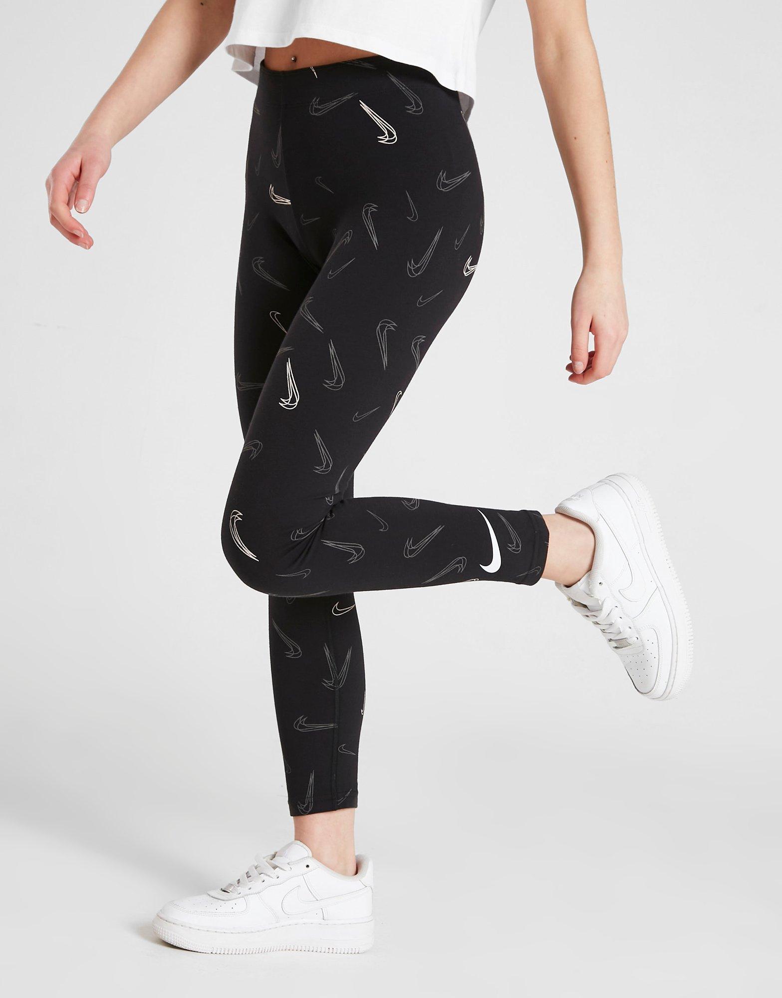 Nike Girls' Swoosh Print Dance Tights Junior