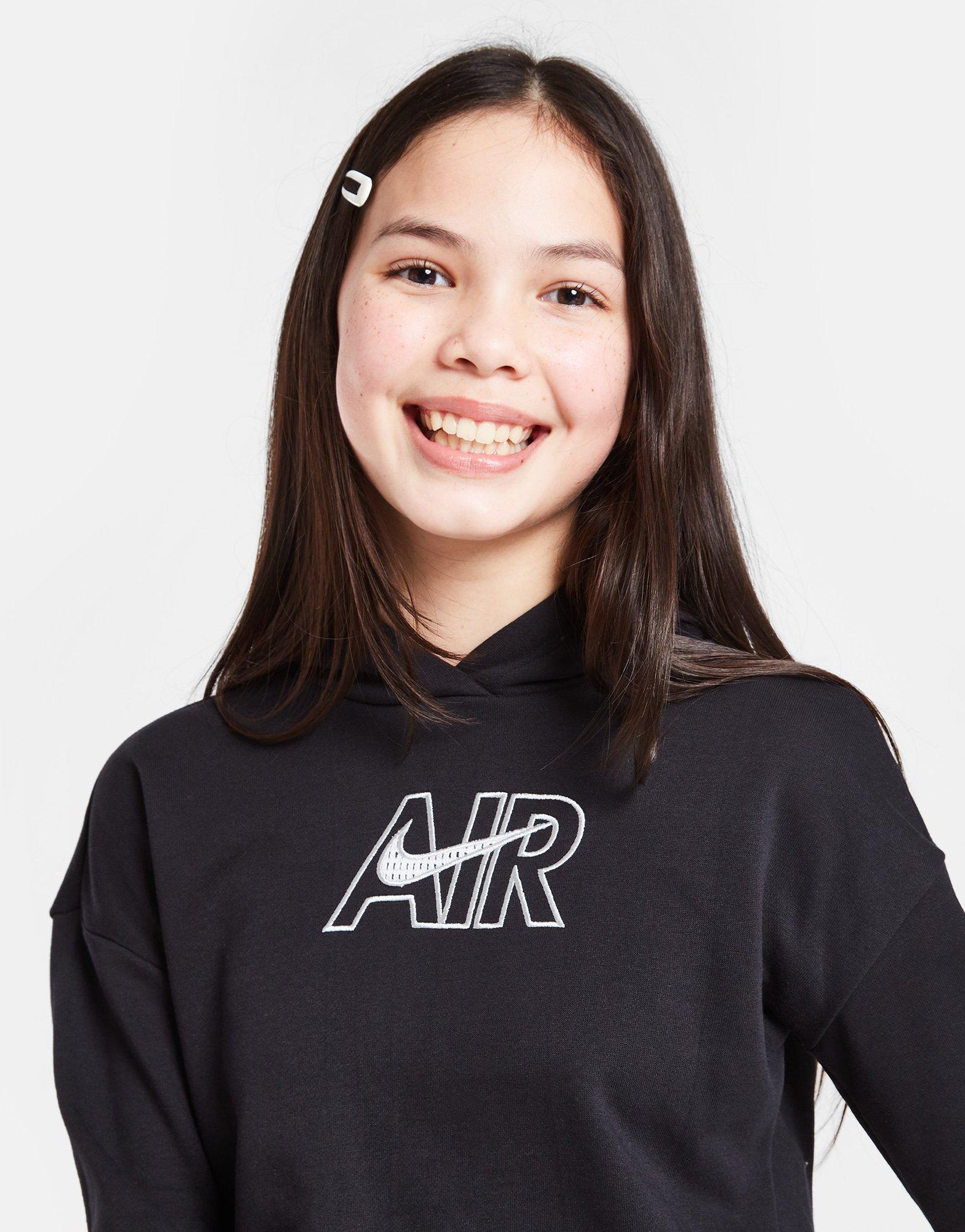 Nike Girls' Air French Terry Crop Hoodie Junior