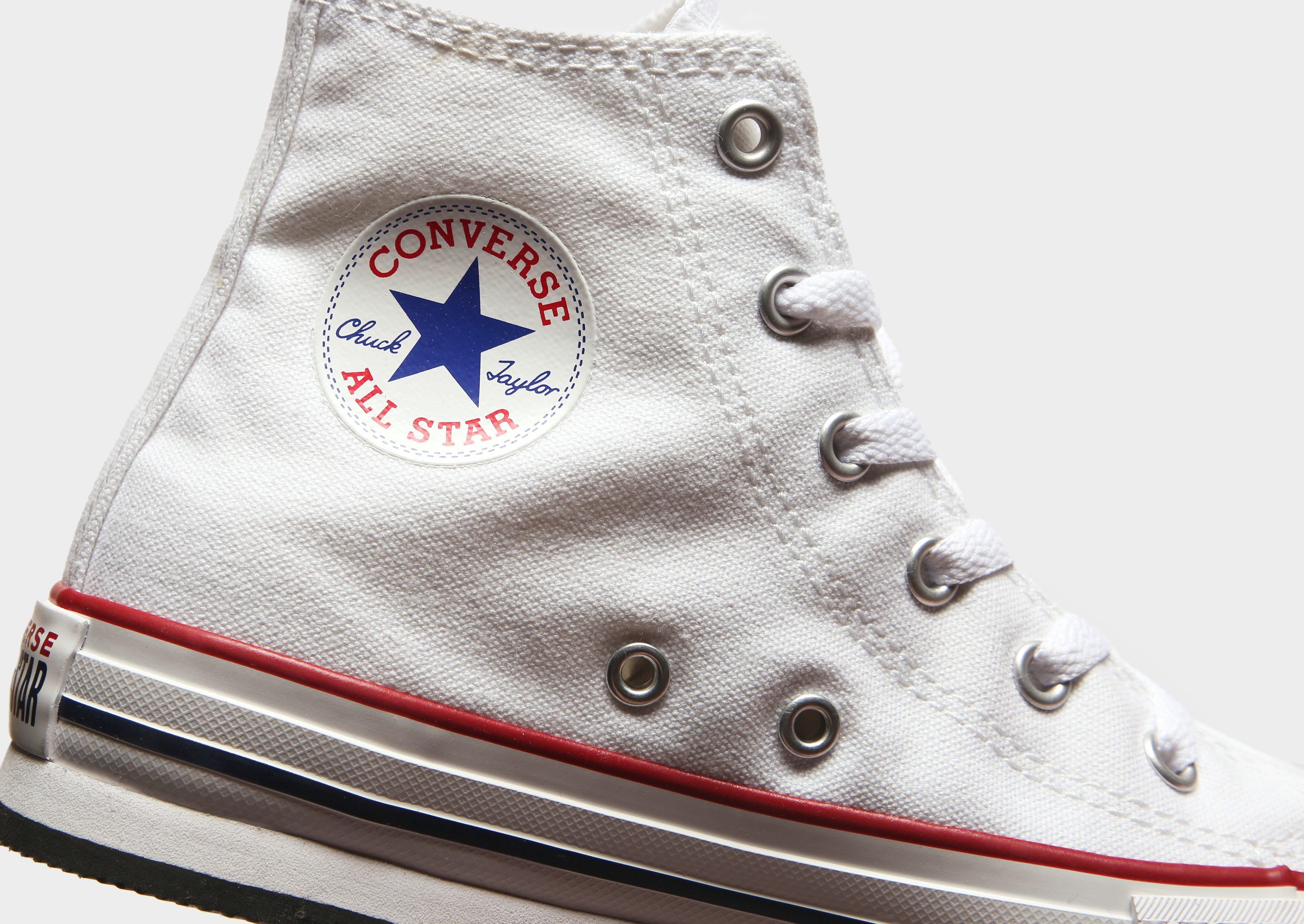 White Converse All Star Lift High Platform Children