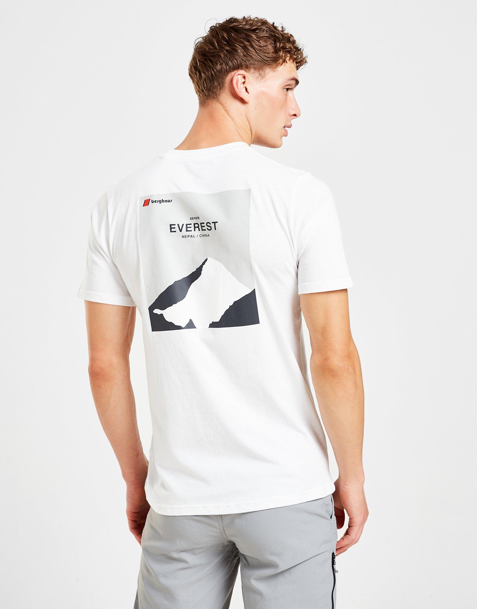 Berghaus Mont Blanc Montaña Camiseta para hombre Manga corta Blanco 