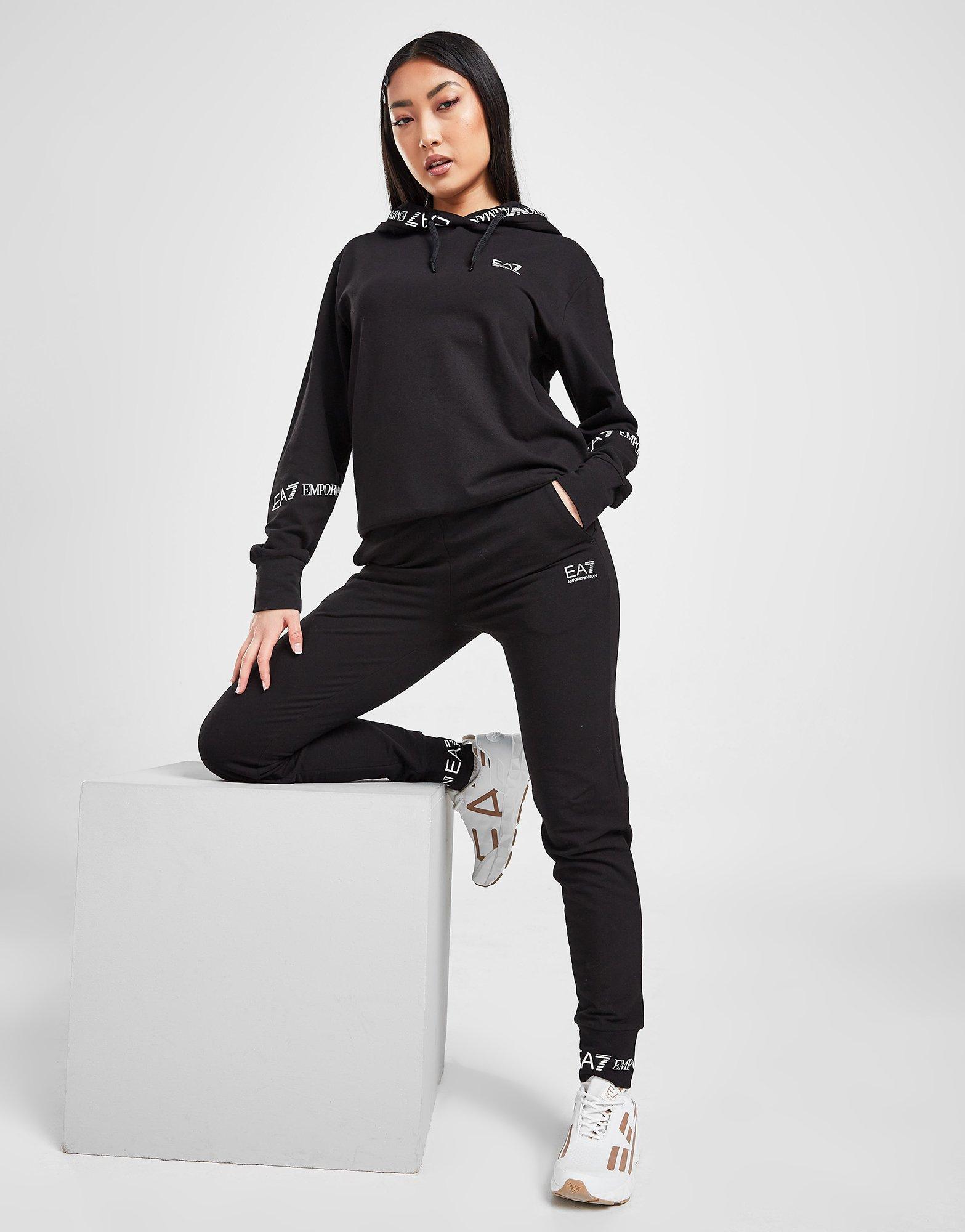 womens black armani tracksuit