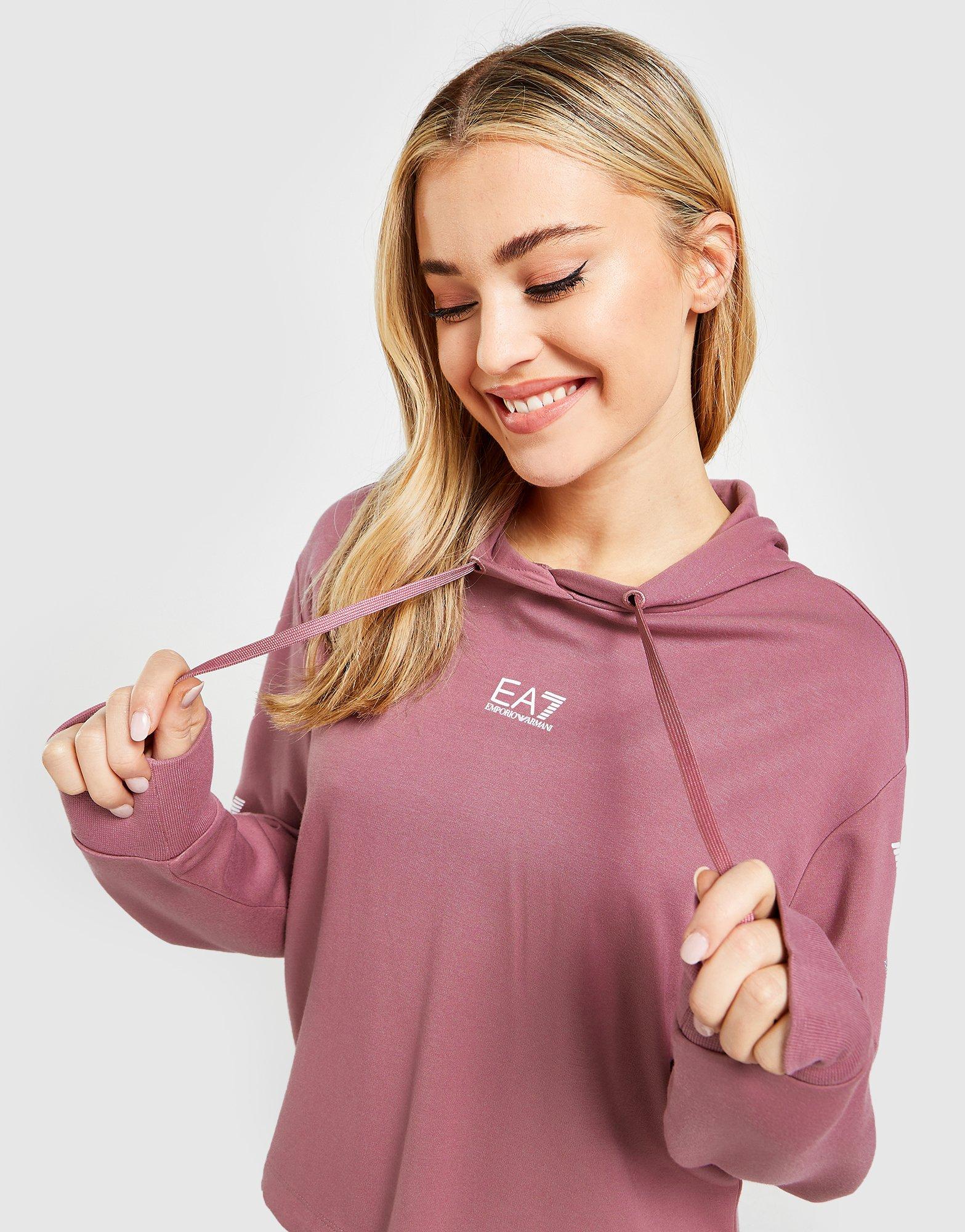 Emporio Armani EA7 Repeat Eagle Crop Hoodie