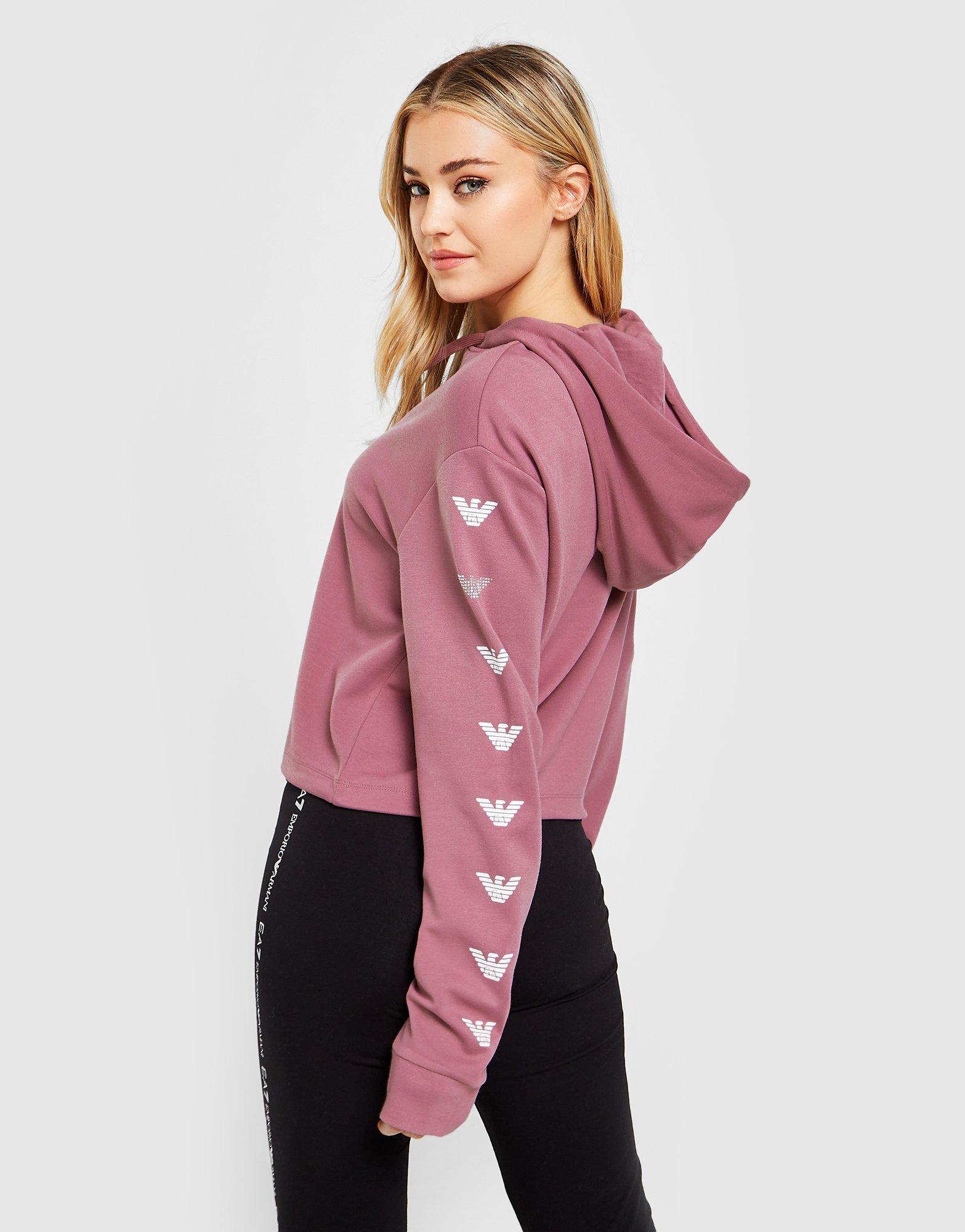 Emporio Armani EA7 Repeat Eagle Crop Hoodie