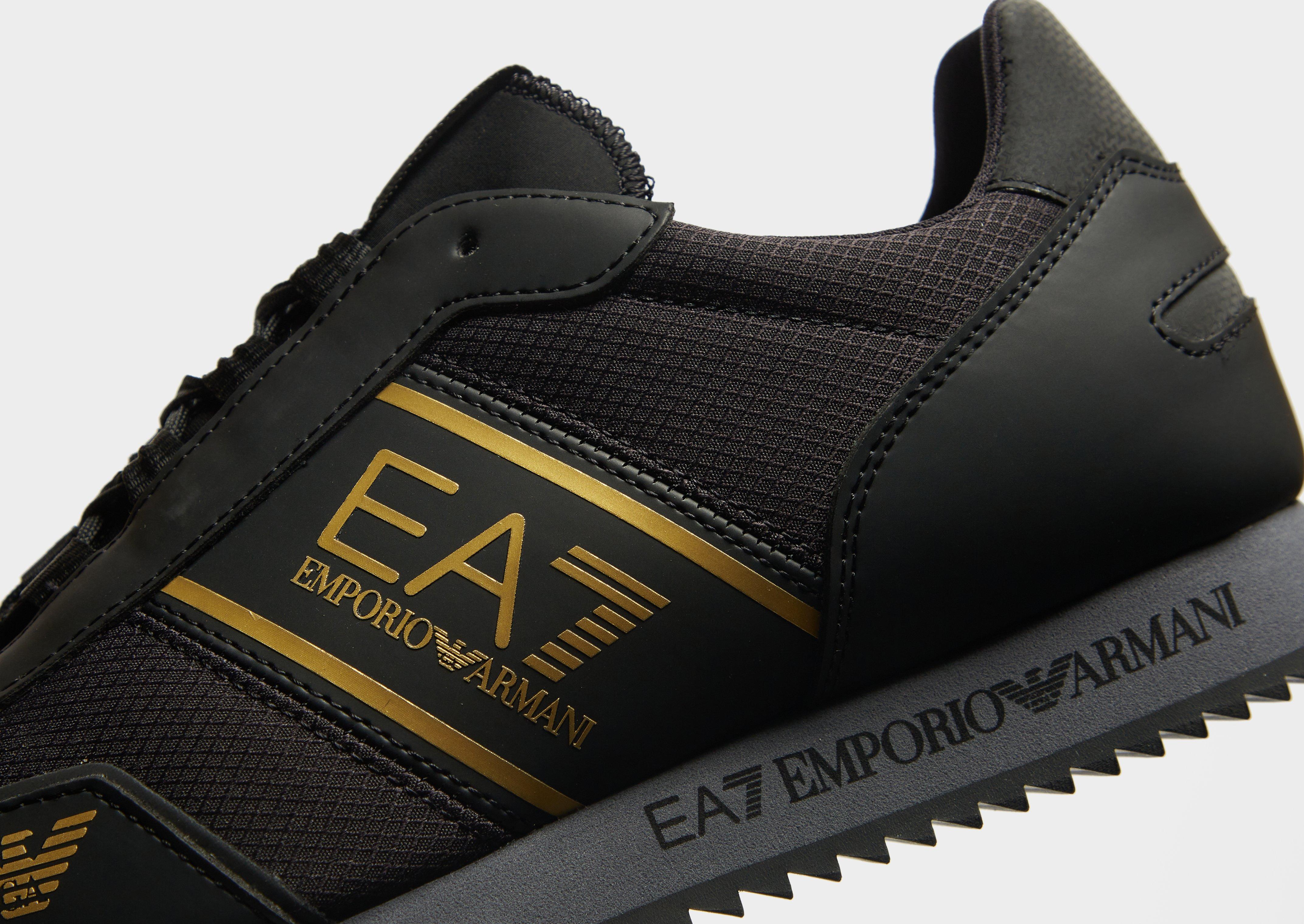 black armani trainers