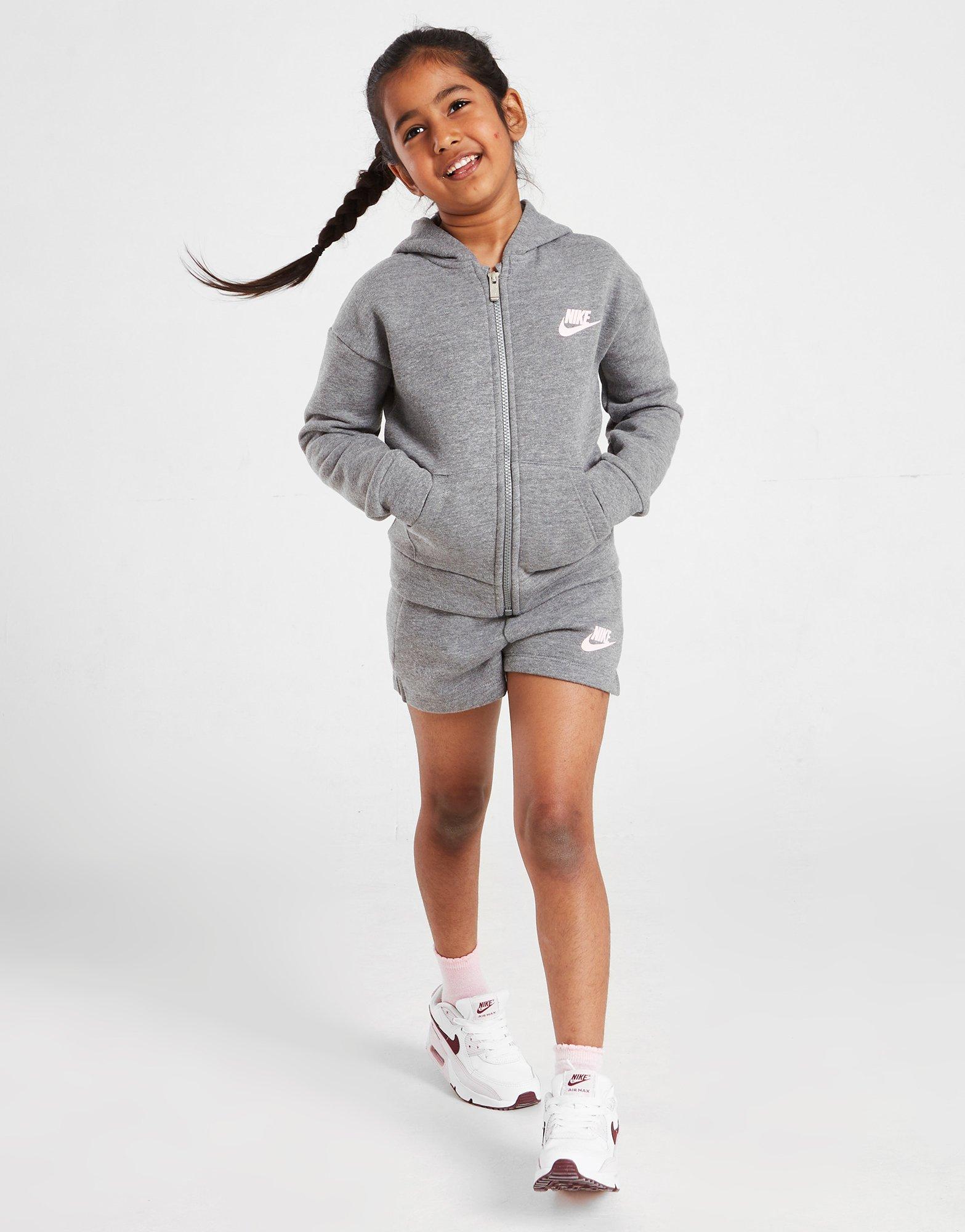 Nike Girls' Club Full Zip Hoodie/Shorts Set Children