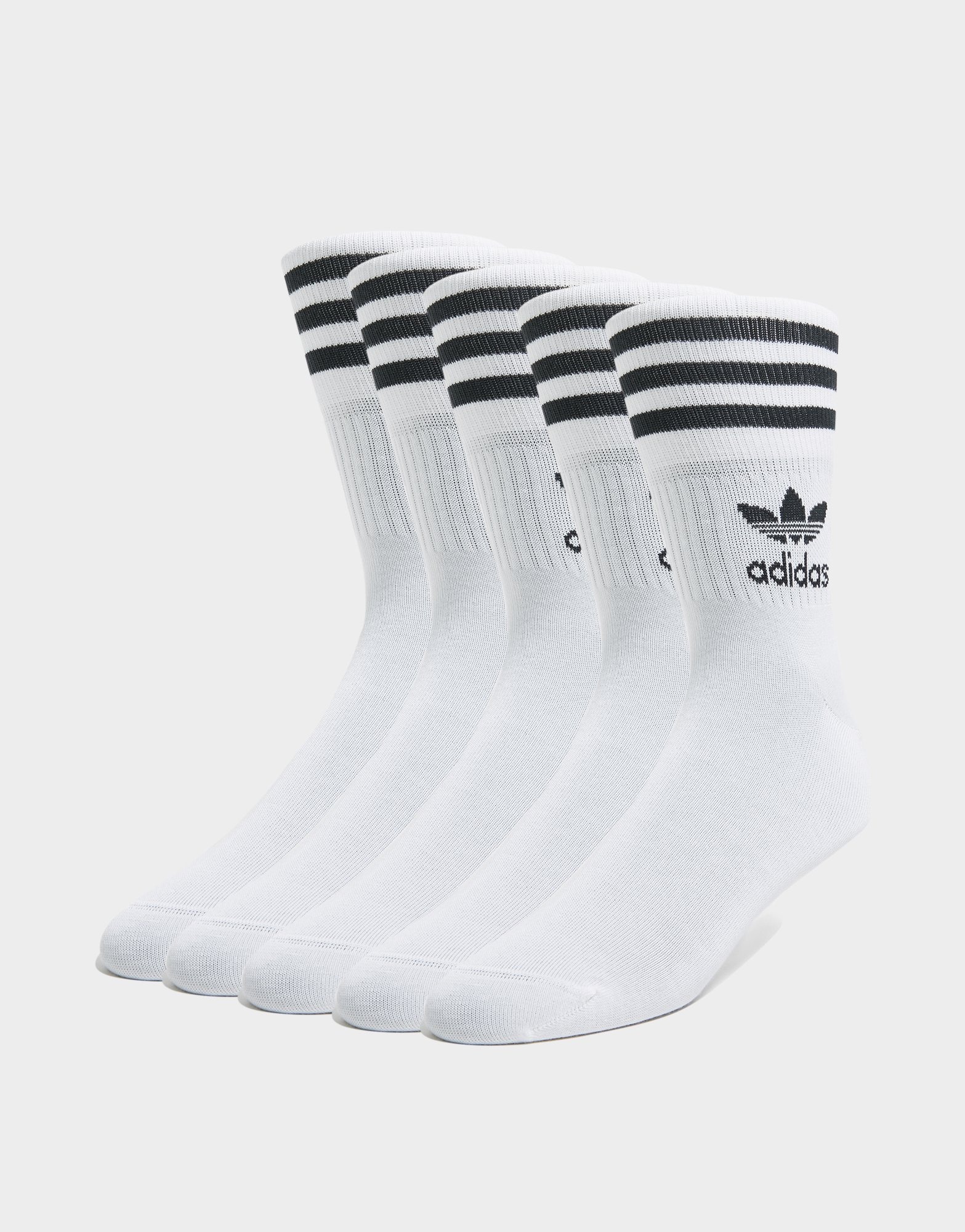 kasteel jas Mondstuk White adidas Originals 5 Pack Mid-Cut Crew Sokken | JD Sports