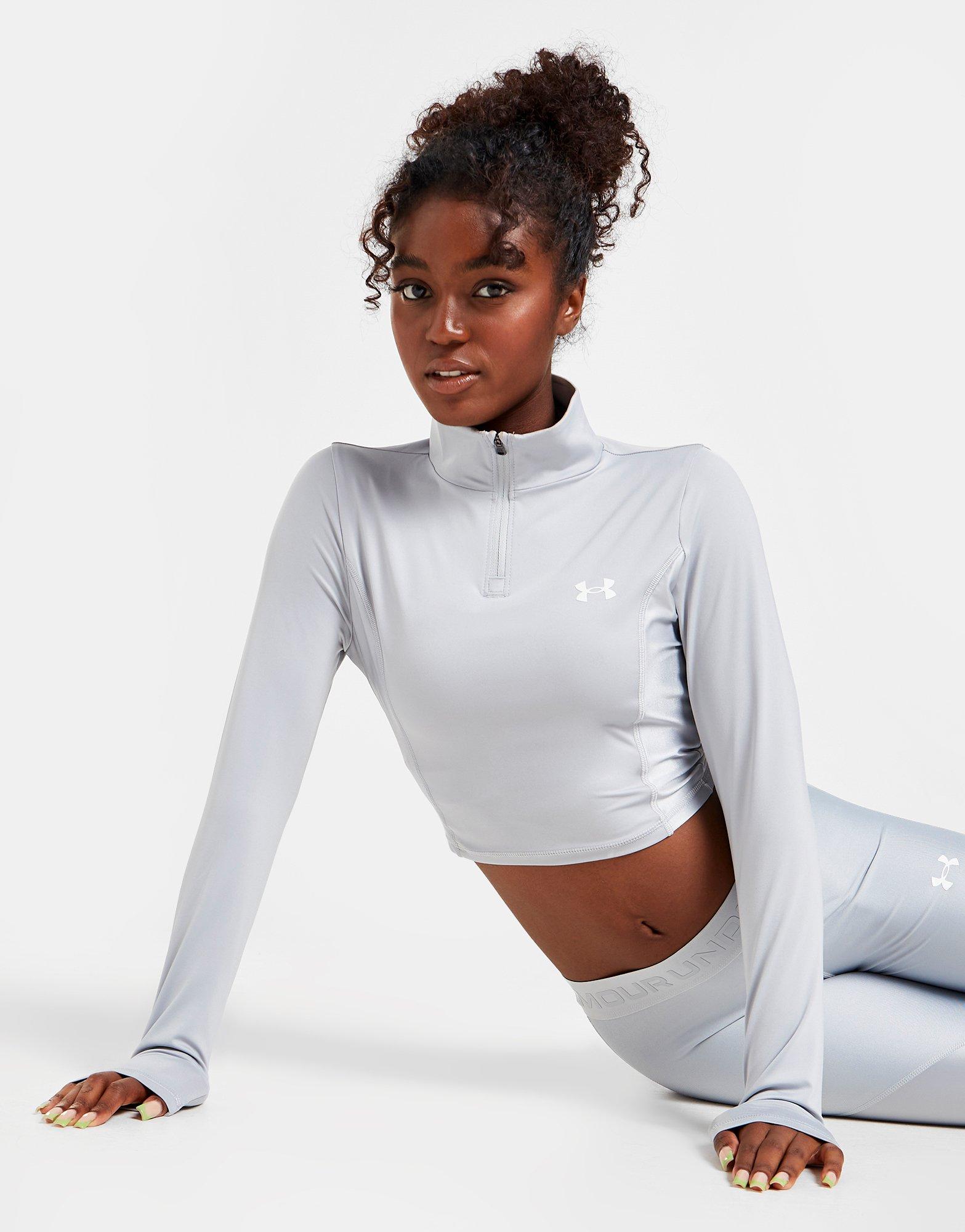 Timing Ribbed Zipper Crop Top  Zip Up Long Sleeve Crop Top -  PinkOrchidFashion