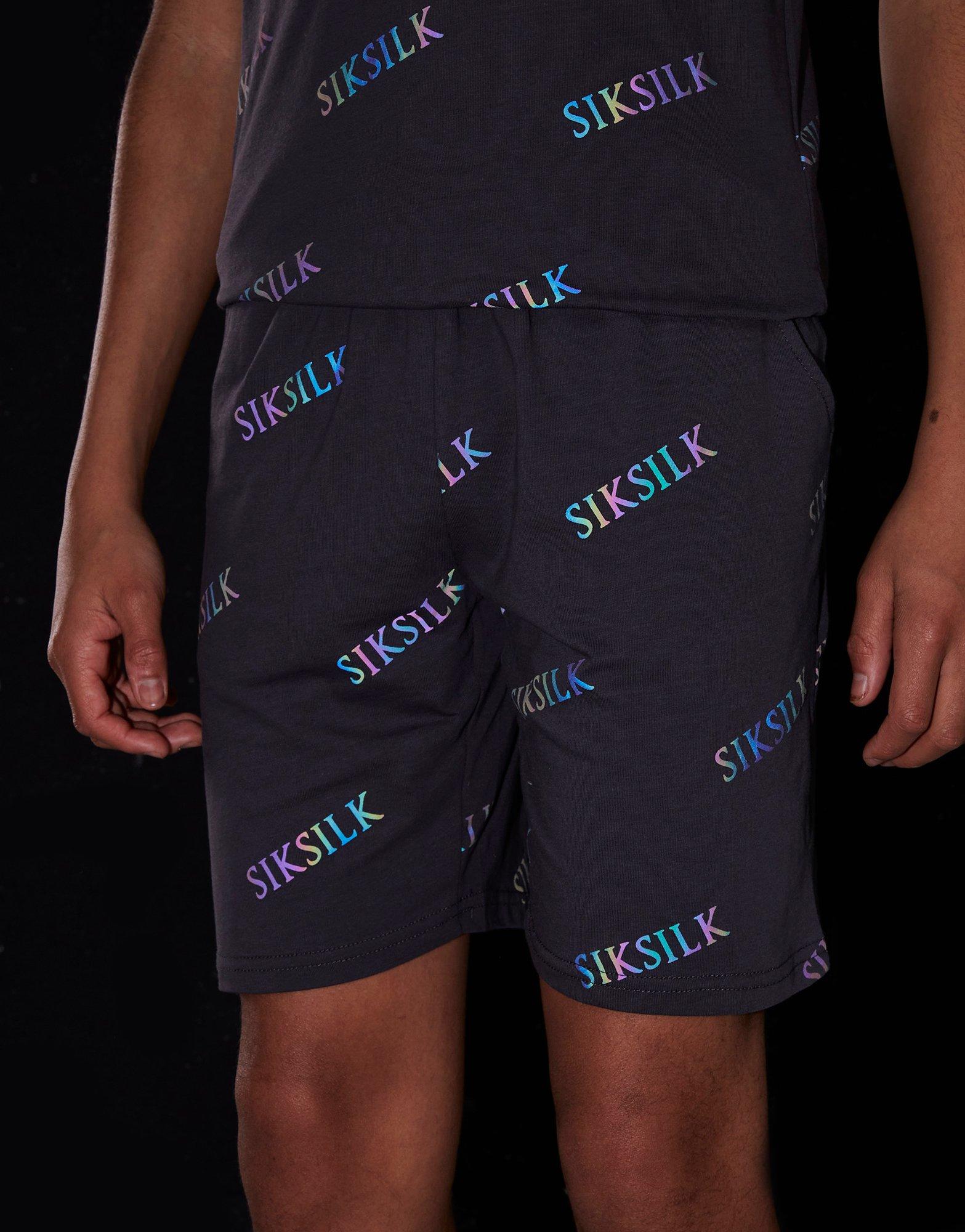 SikSilk Monogram All Over Print Shorts Junior
