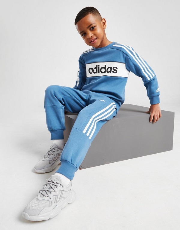adidas Linear Essential Crew Tracksuit Children