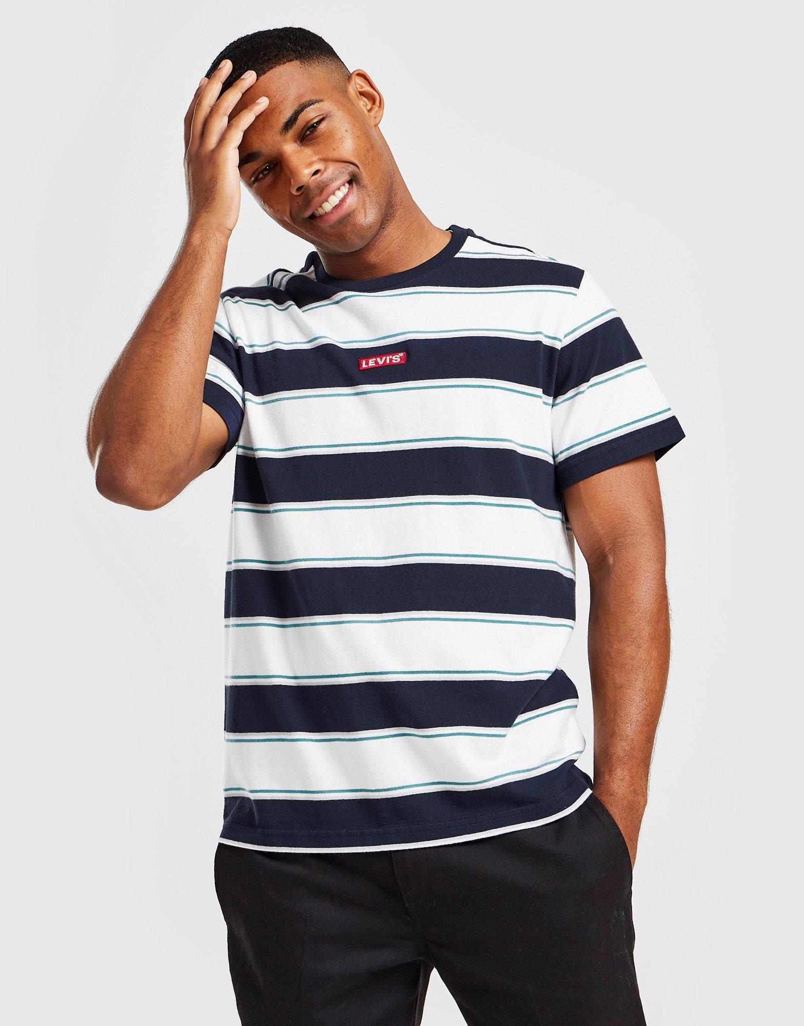 Blue Levi's Small Boxtab Stripe T-Shirt - JD Sports