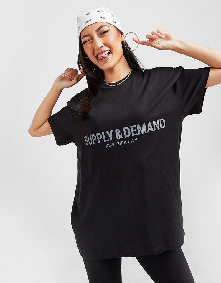 Supply & Demand เสื้อยืดผู้หญิง Logo Boyfriend