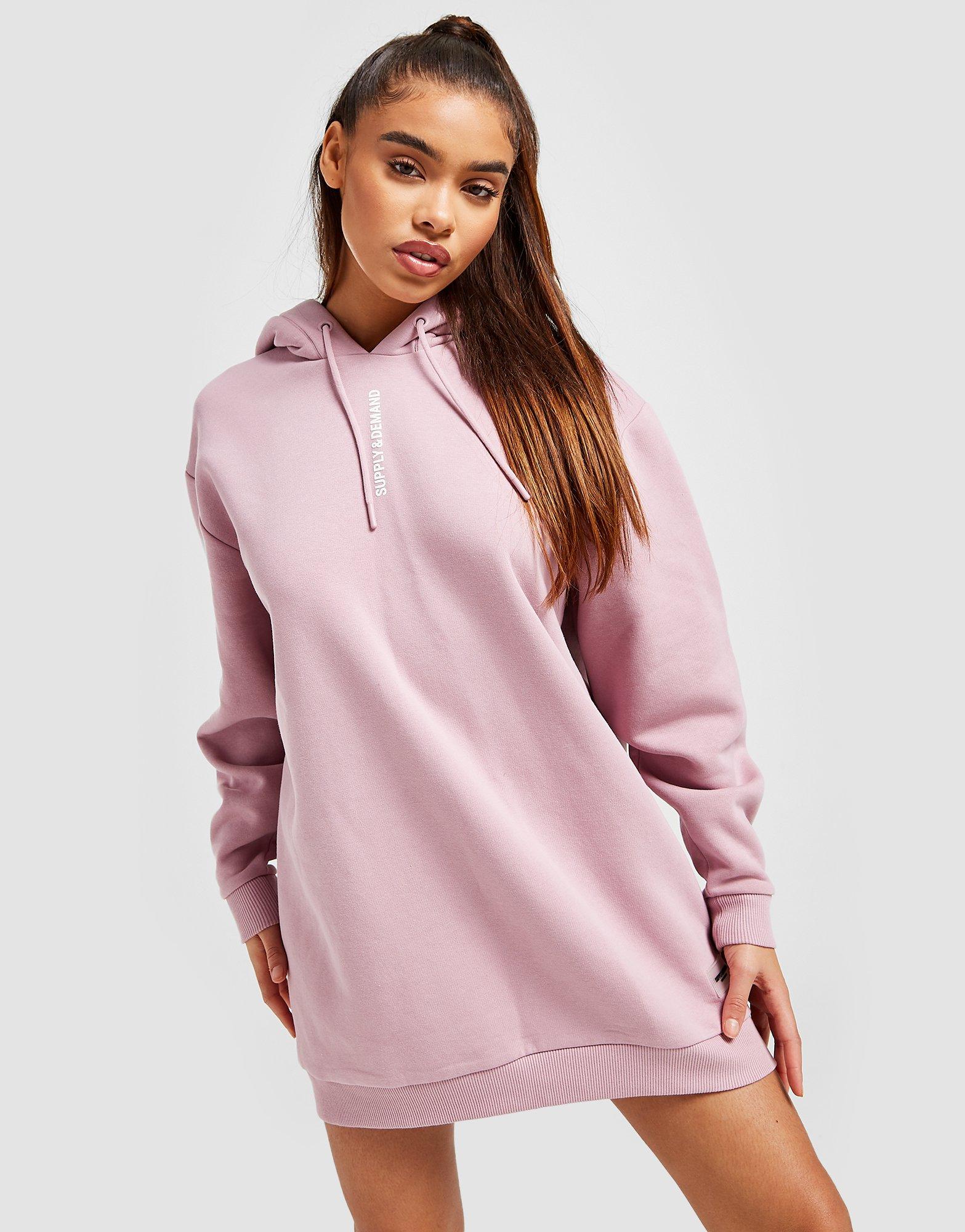 pink hoodie dress