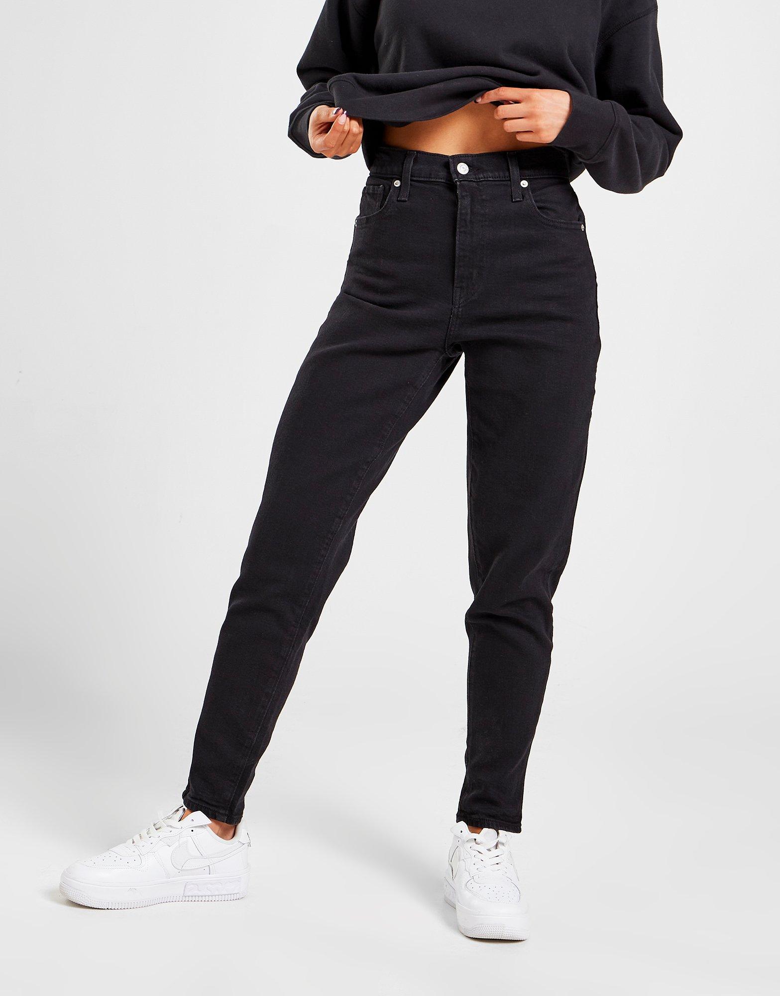 Black Levi's High-Waisted Mom Jeans | JD Sports Global