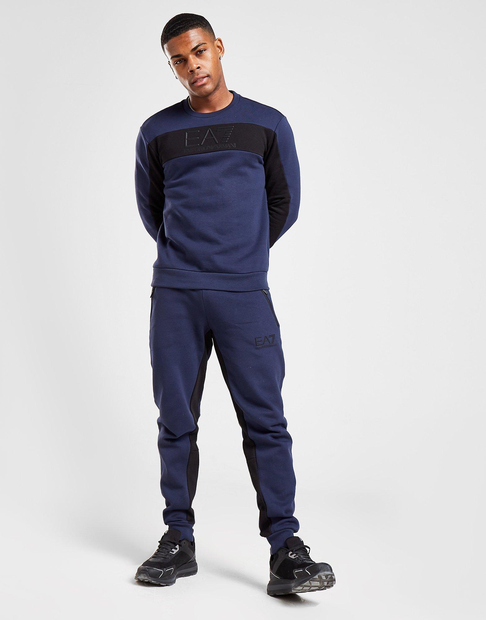 navy armani tracksuit