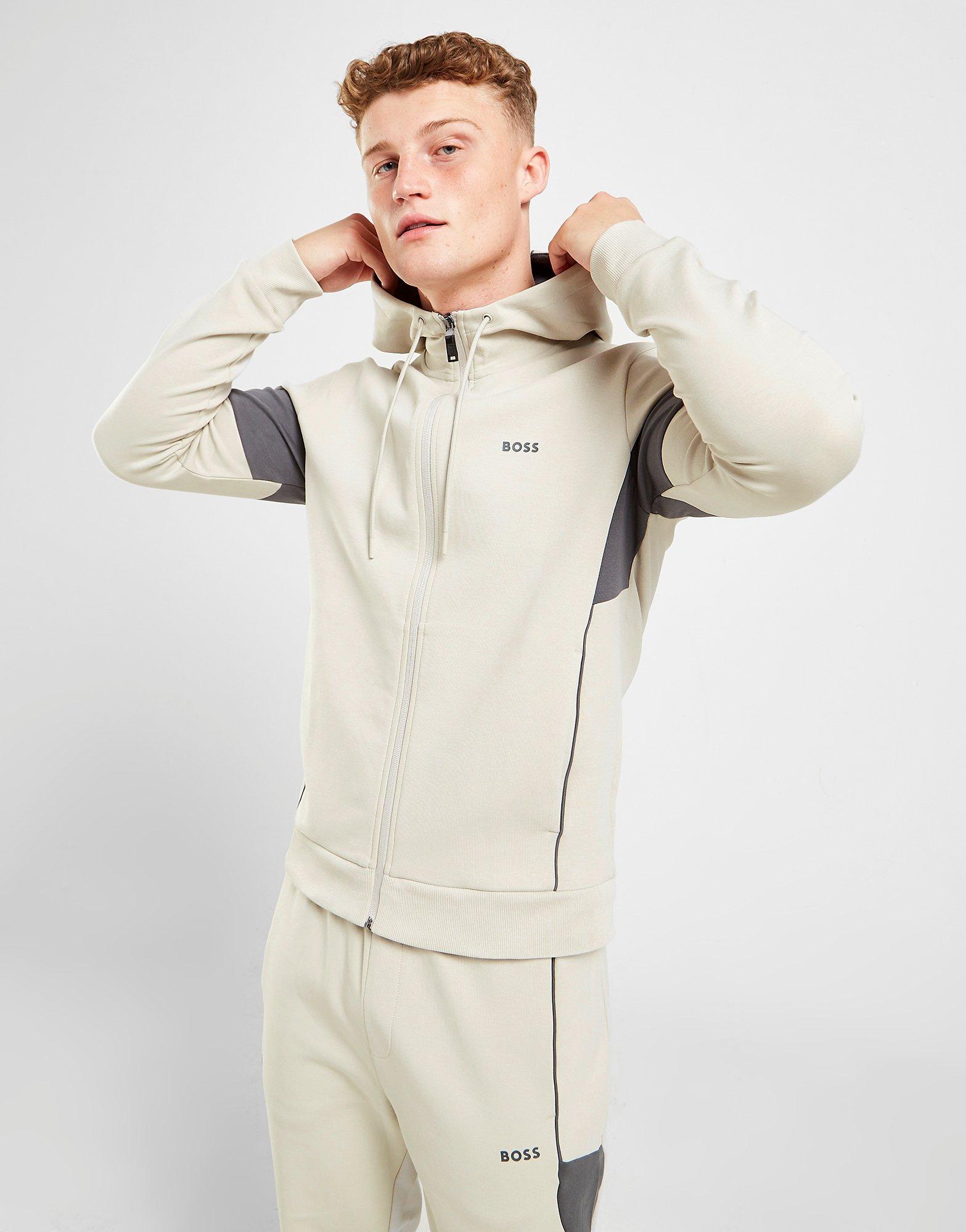 BOSS Colour Block Full Zip Hoodie Tracksuit