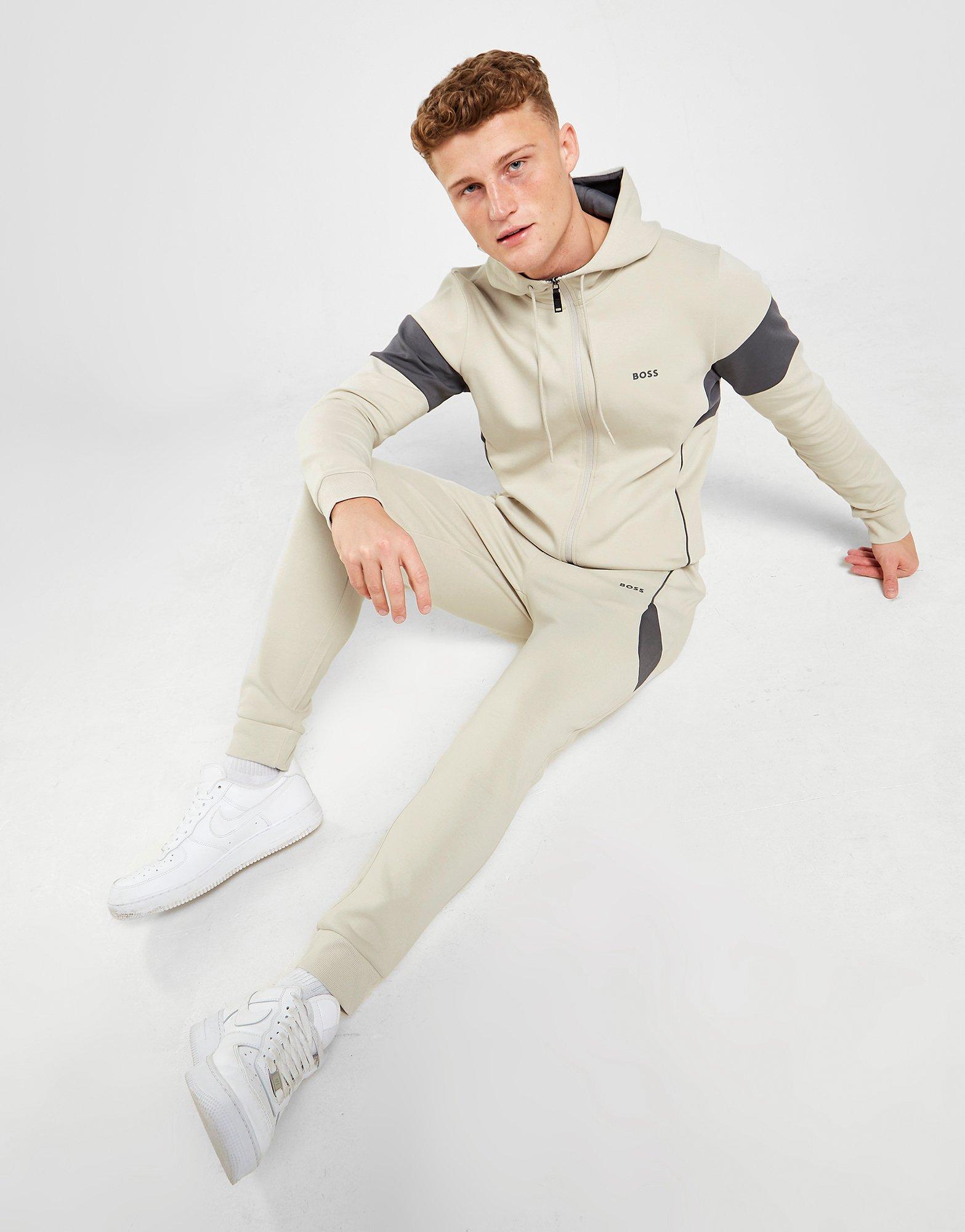 BOSS Colour Block Full Zip Hoodie Tracksuit