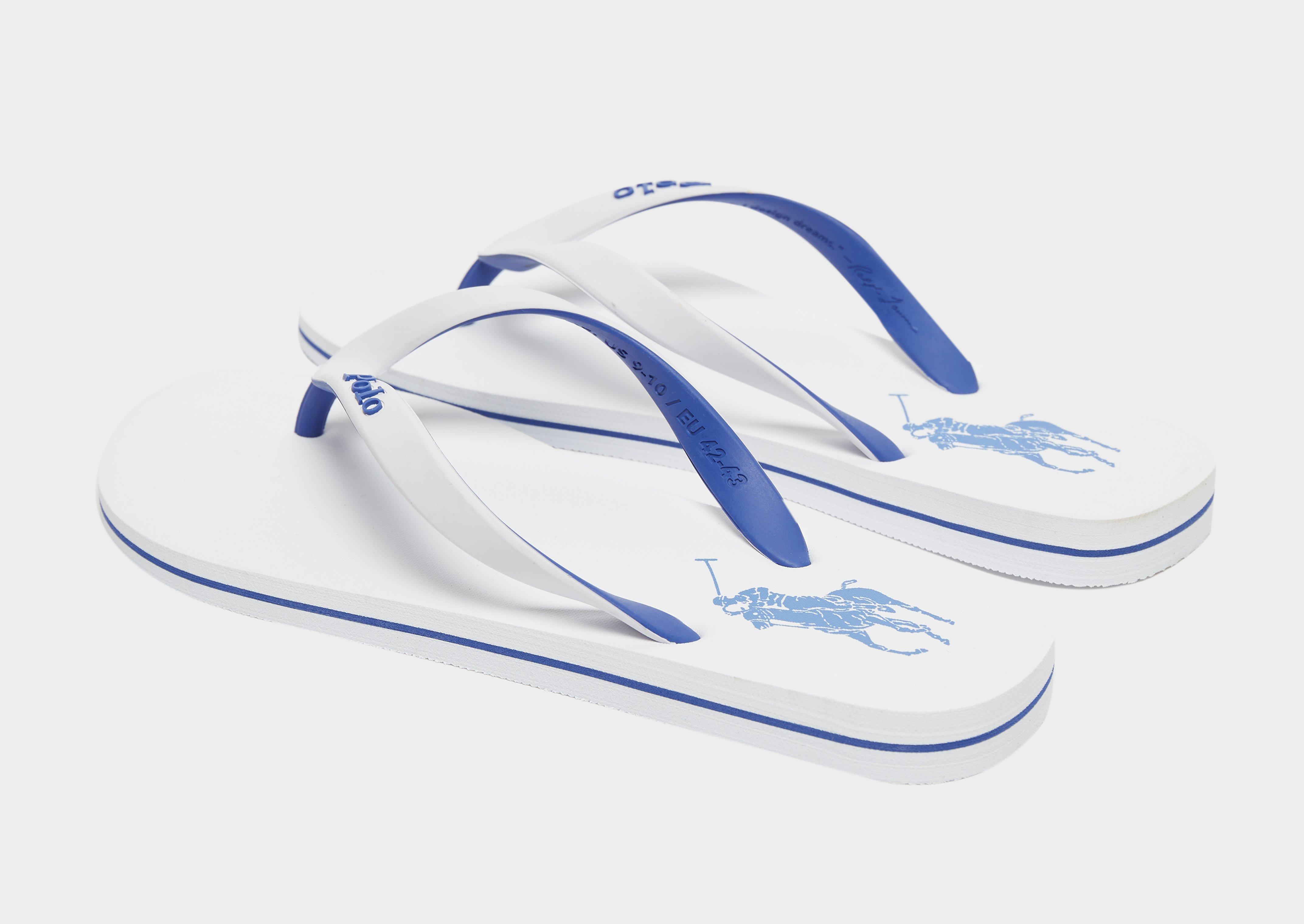 white polo flip flops
