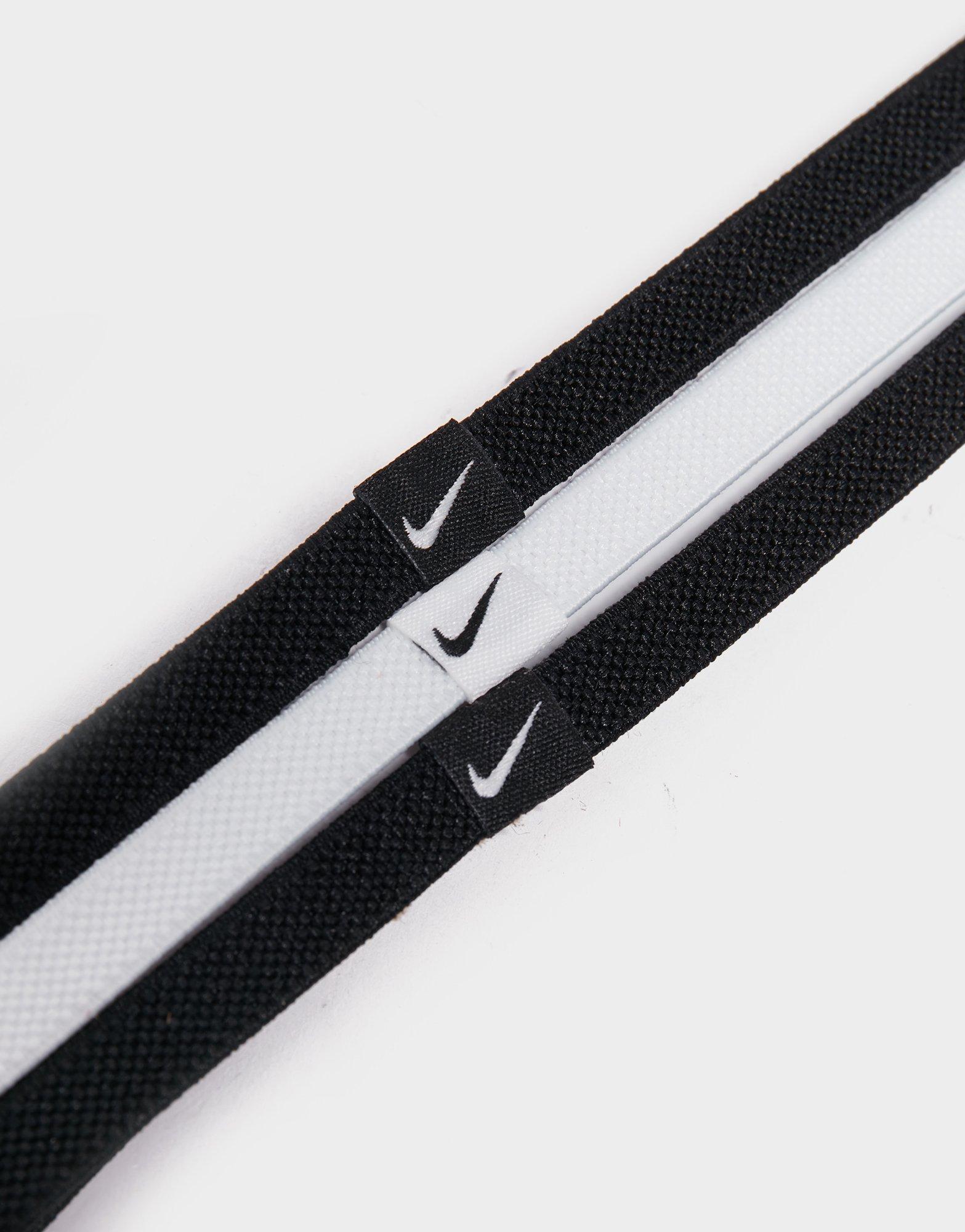 Pack 3 bandeaux élastique Nike noir blanc or sur