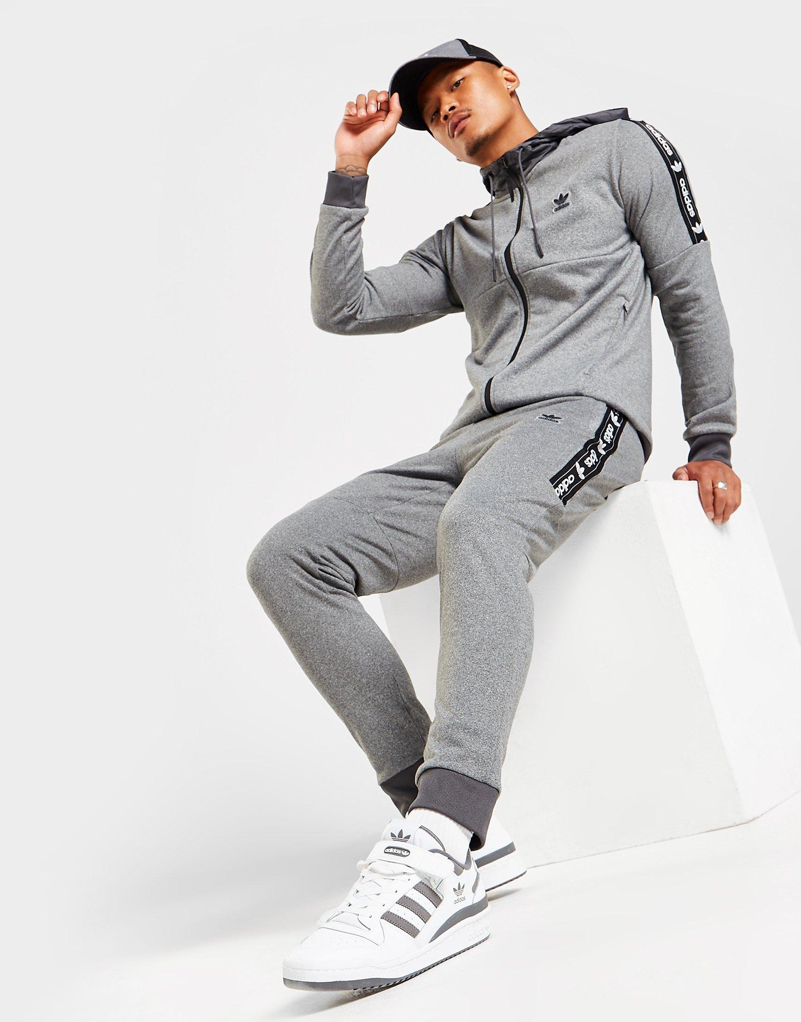 mens grey adidas track pants