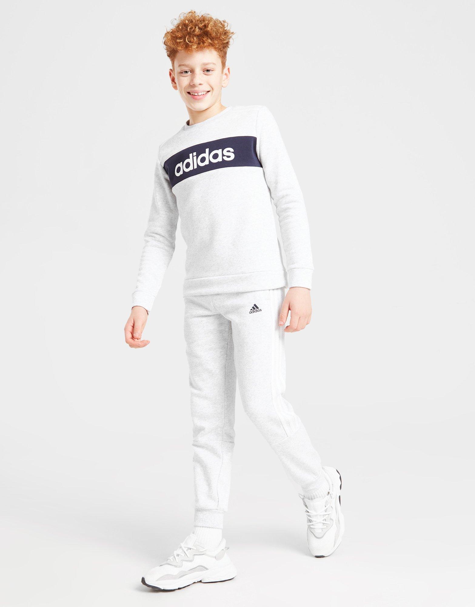adidas grey joggers junior