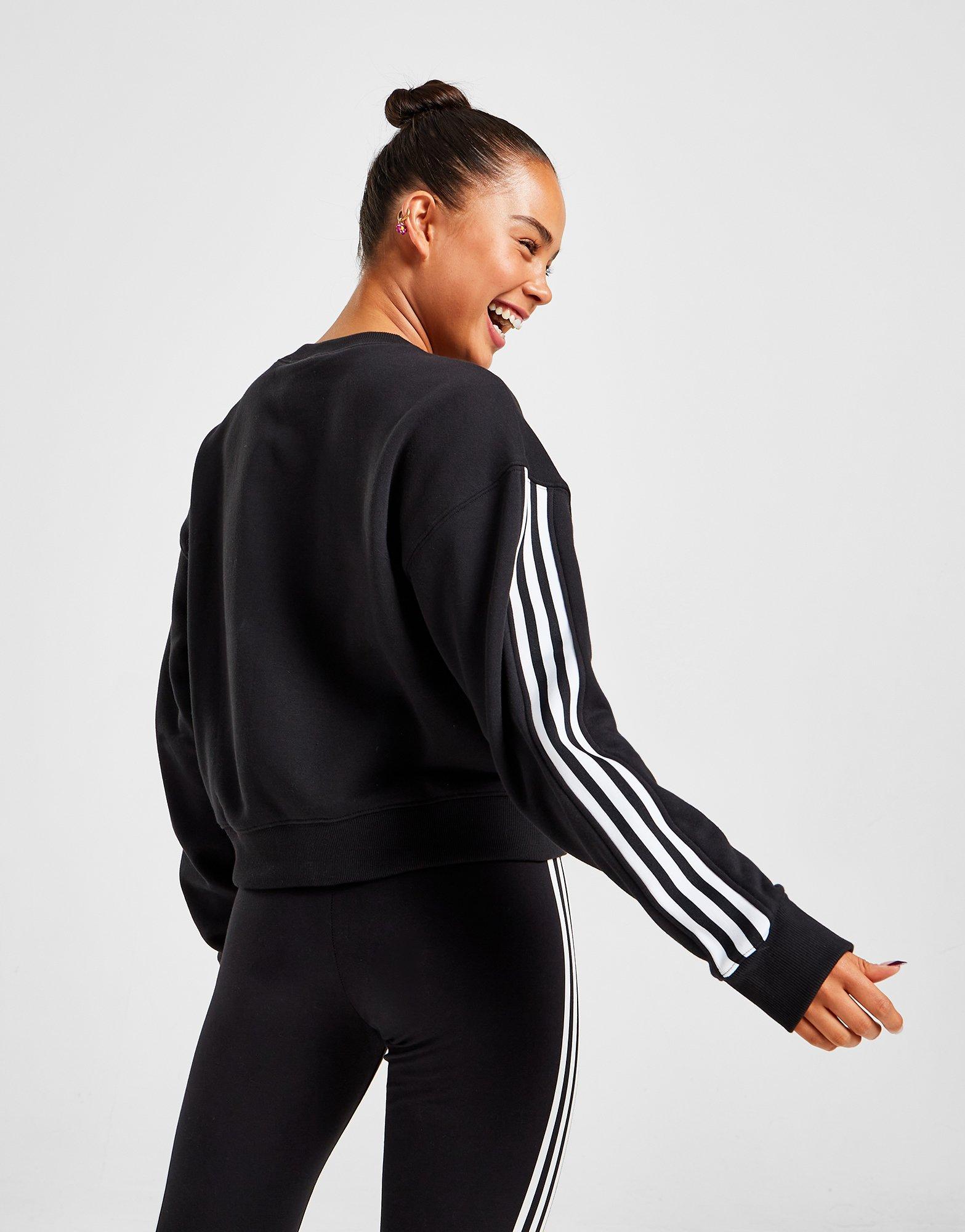 adidas Originals 3-Stripes Crop Crew Sweatshirt
