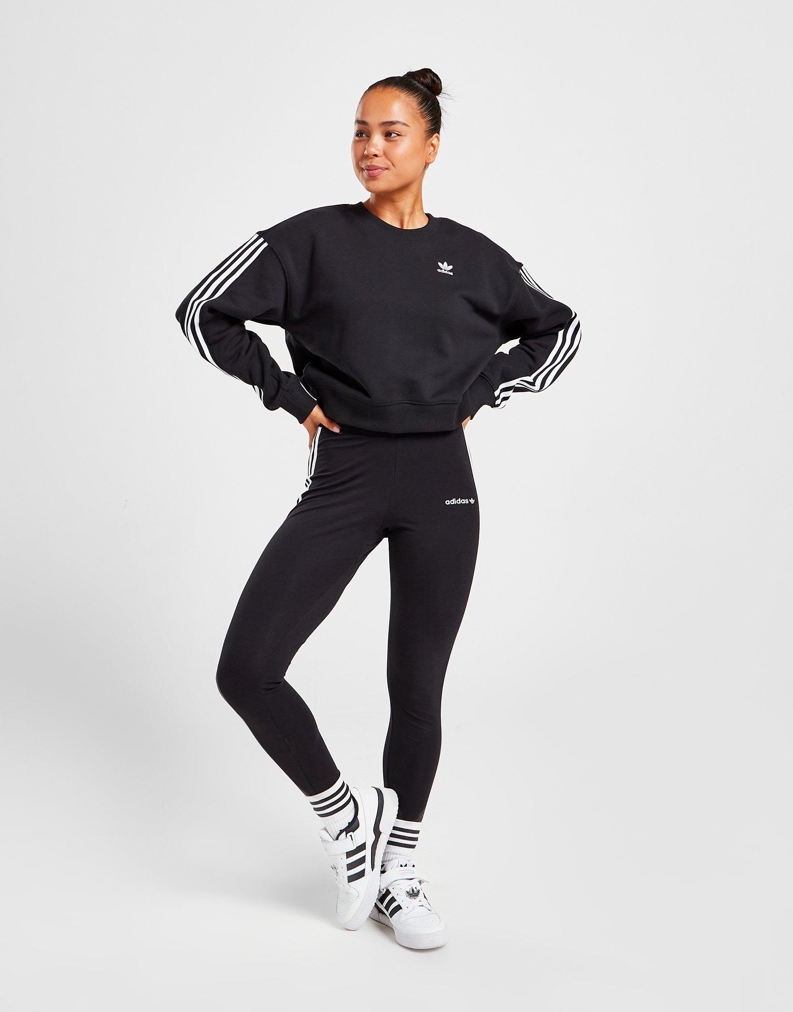adidas Originals 3-Stripes Crop Crew Sweatshirt