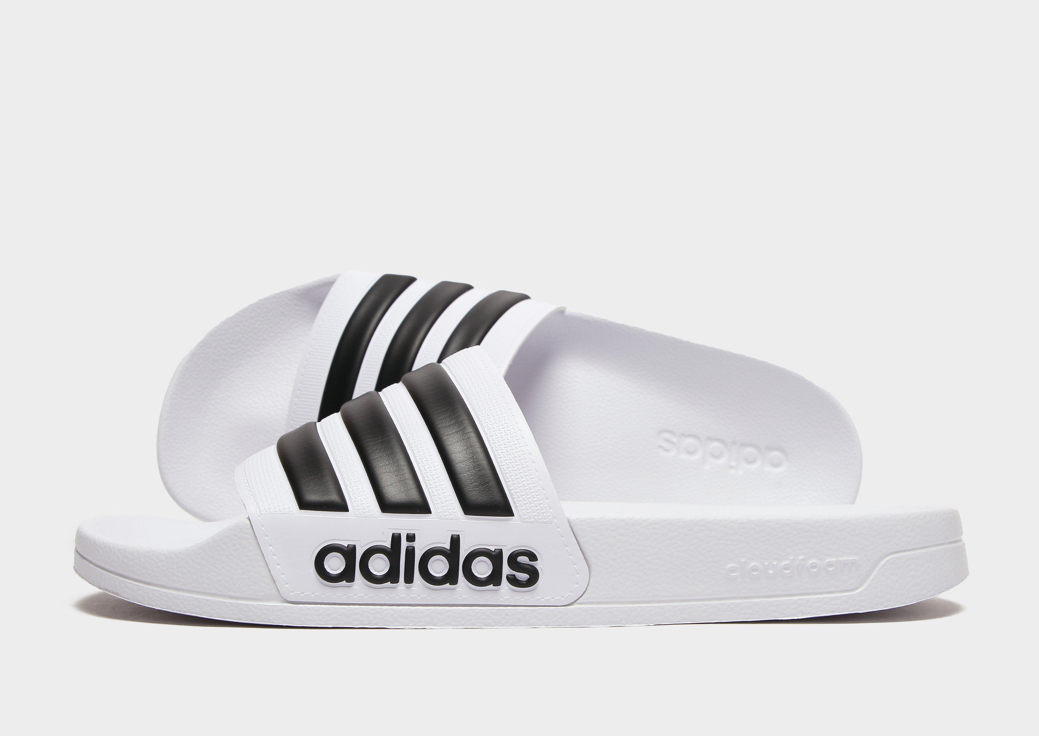 Adidas white adilette best sale