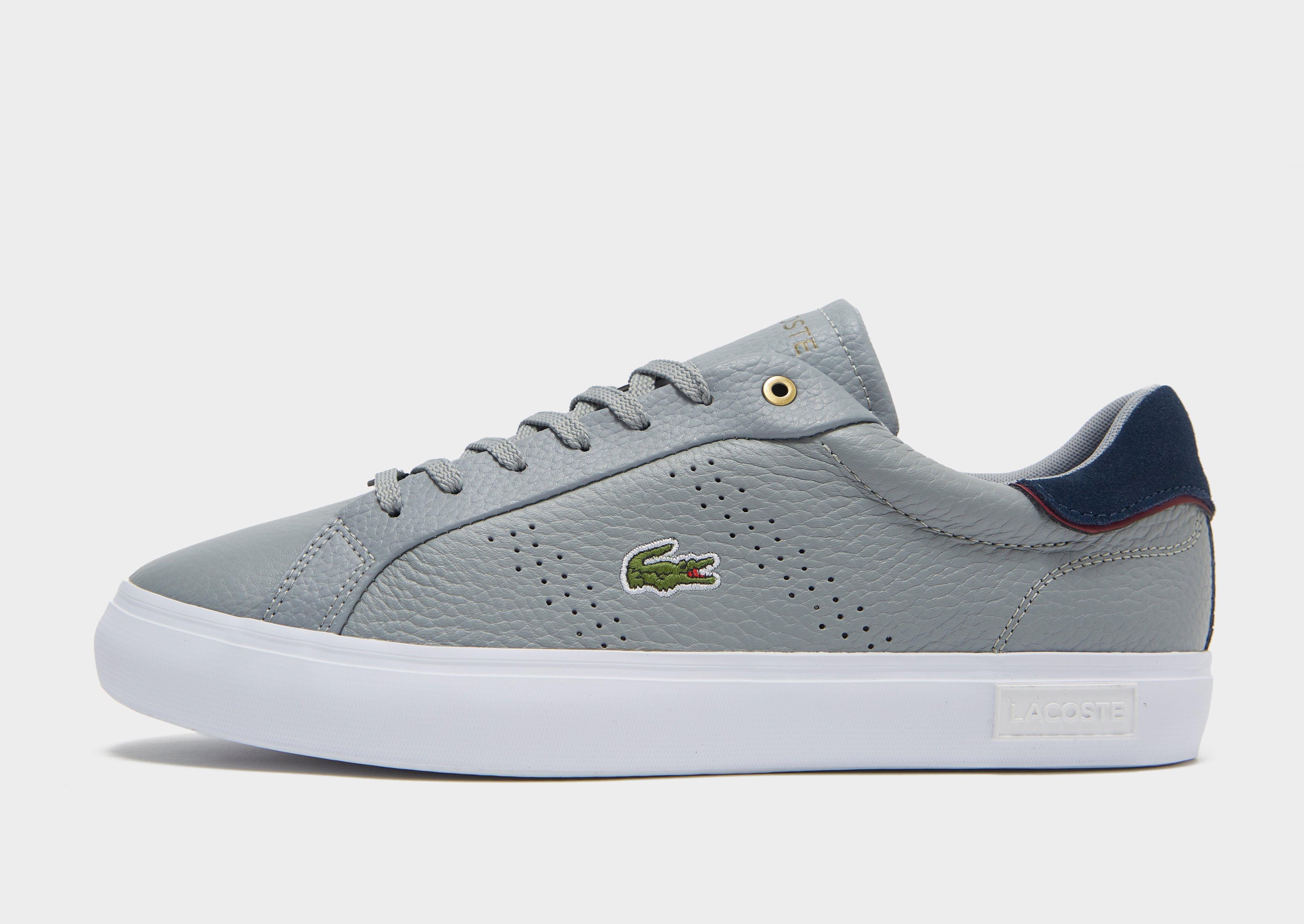 grey lacoste pumps