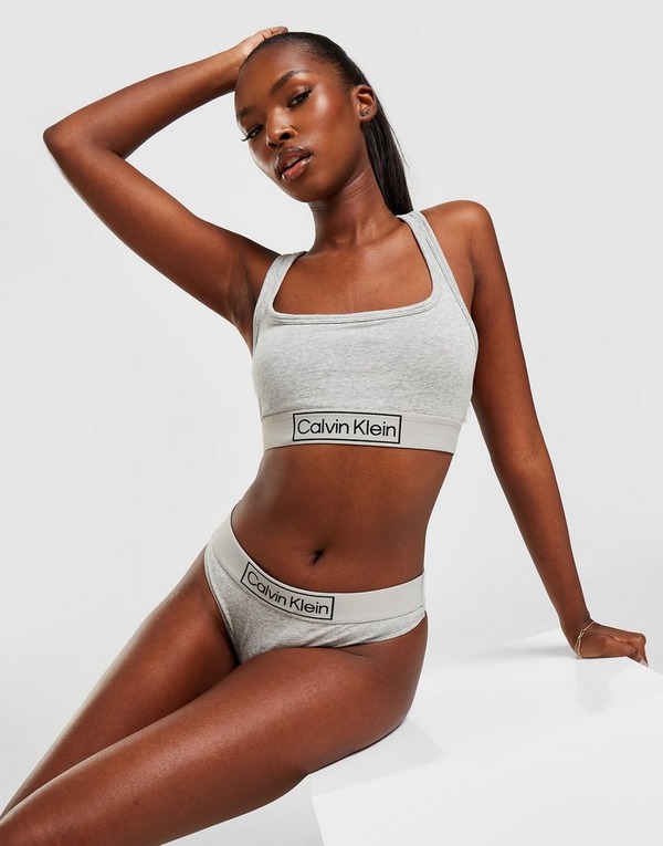 Calvin Klein Underwear Wmns String Thong Grey - Womens - Panties Calvin Klein  Underwear