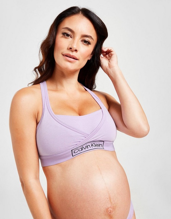 Purple Calvin Klein Maternity Box Logo Bralette | JD Sports UK