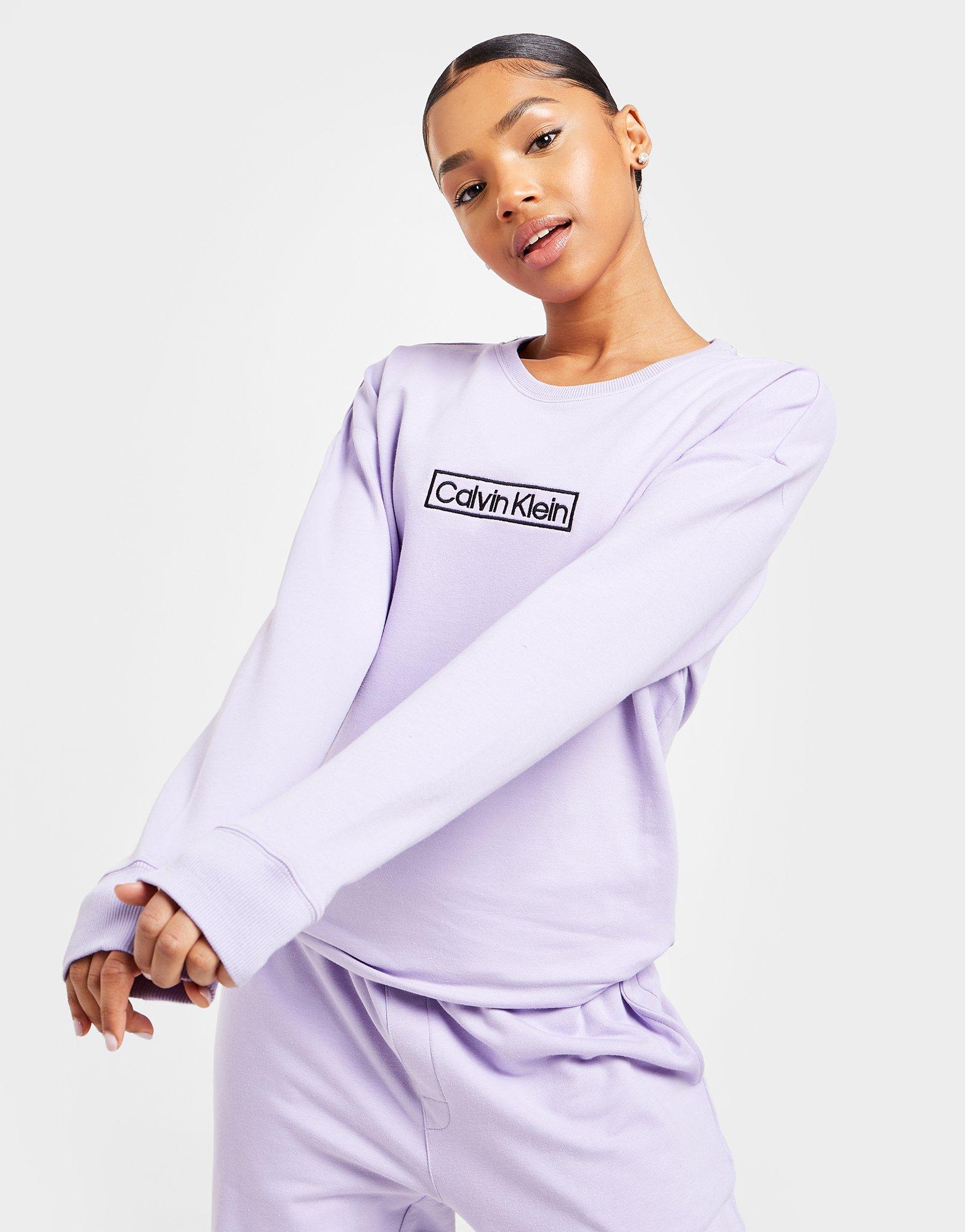 Calvin Klein Box Logo Long Sleeve Crew Sweatshirt