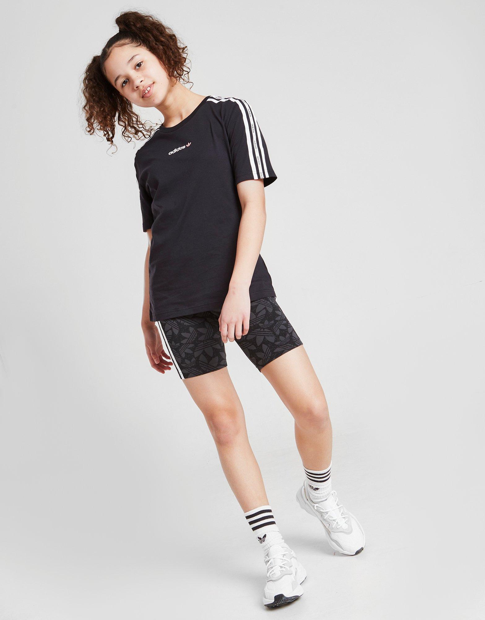 adidas Originals Girls' 3-Stripes Trefoil T-Shirt Junior