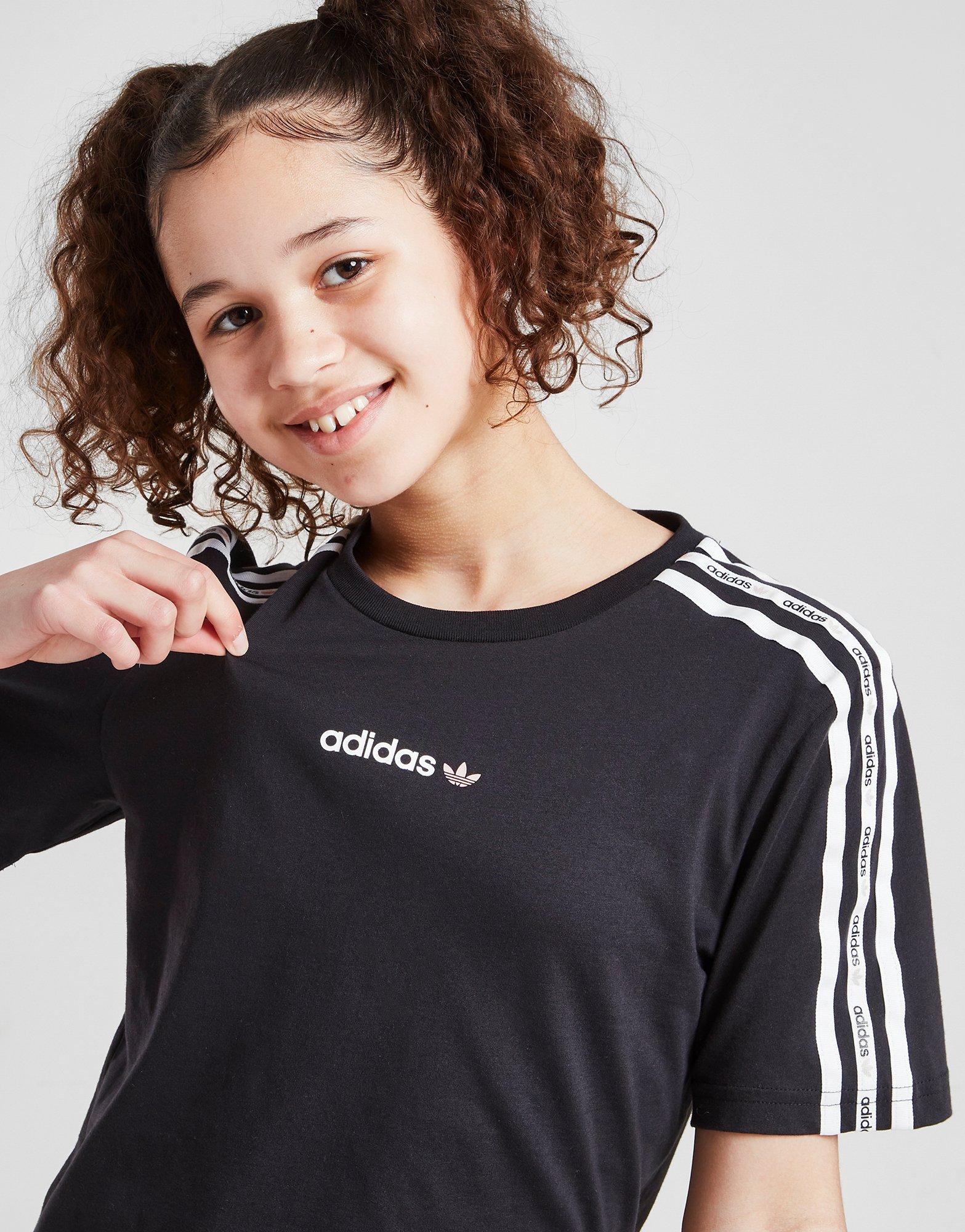 adidas Originals Girls' 3-Stripes Trefoil T-Shirt Junior