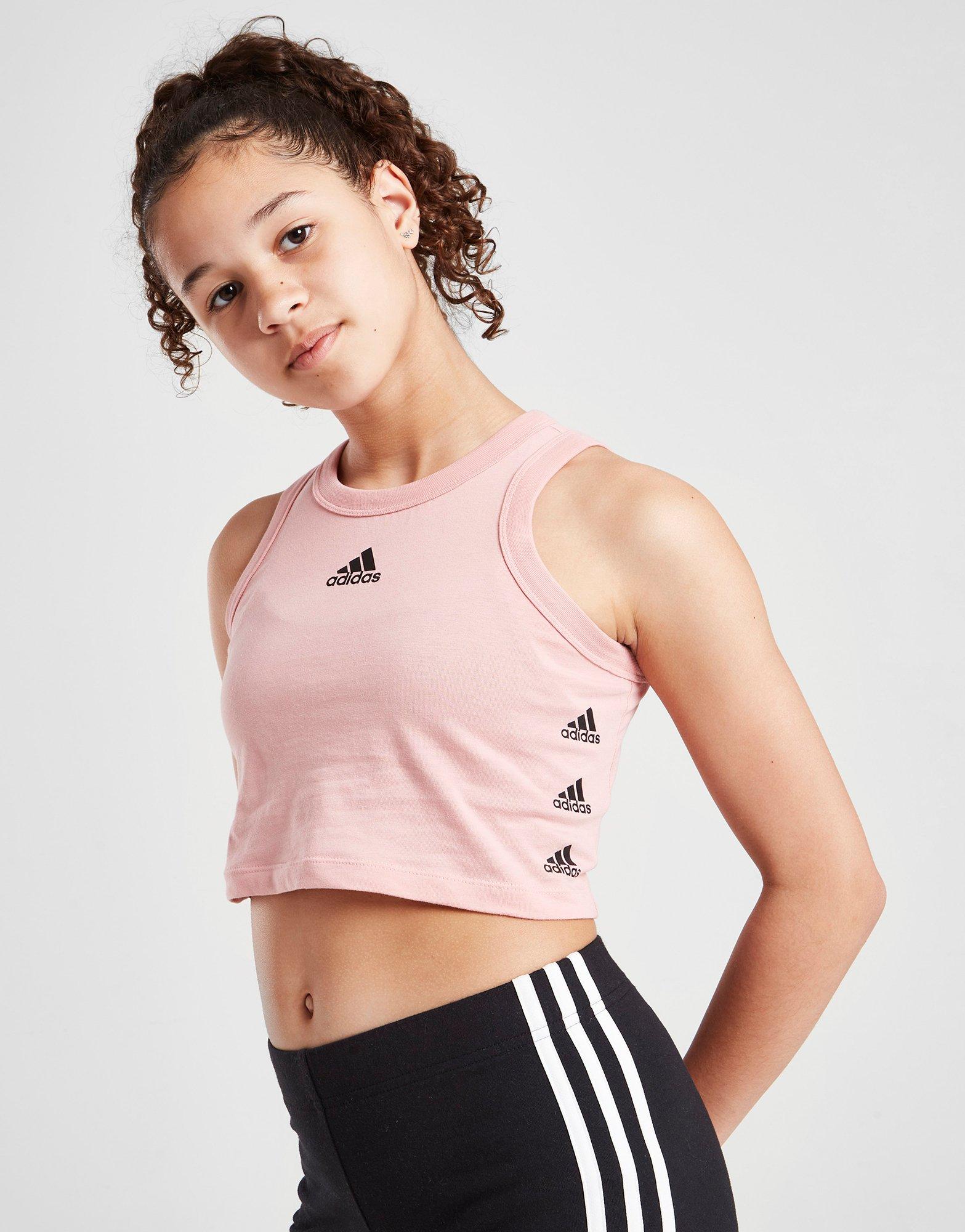 adidas Girls' Repeat Logo Tank Top Junior