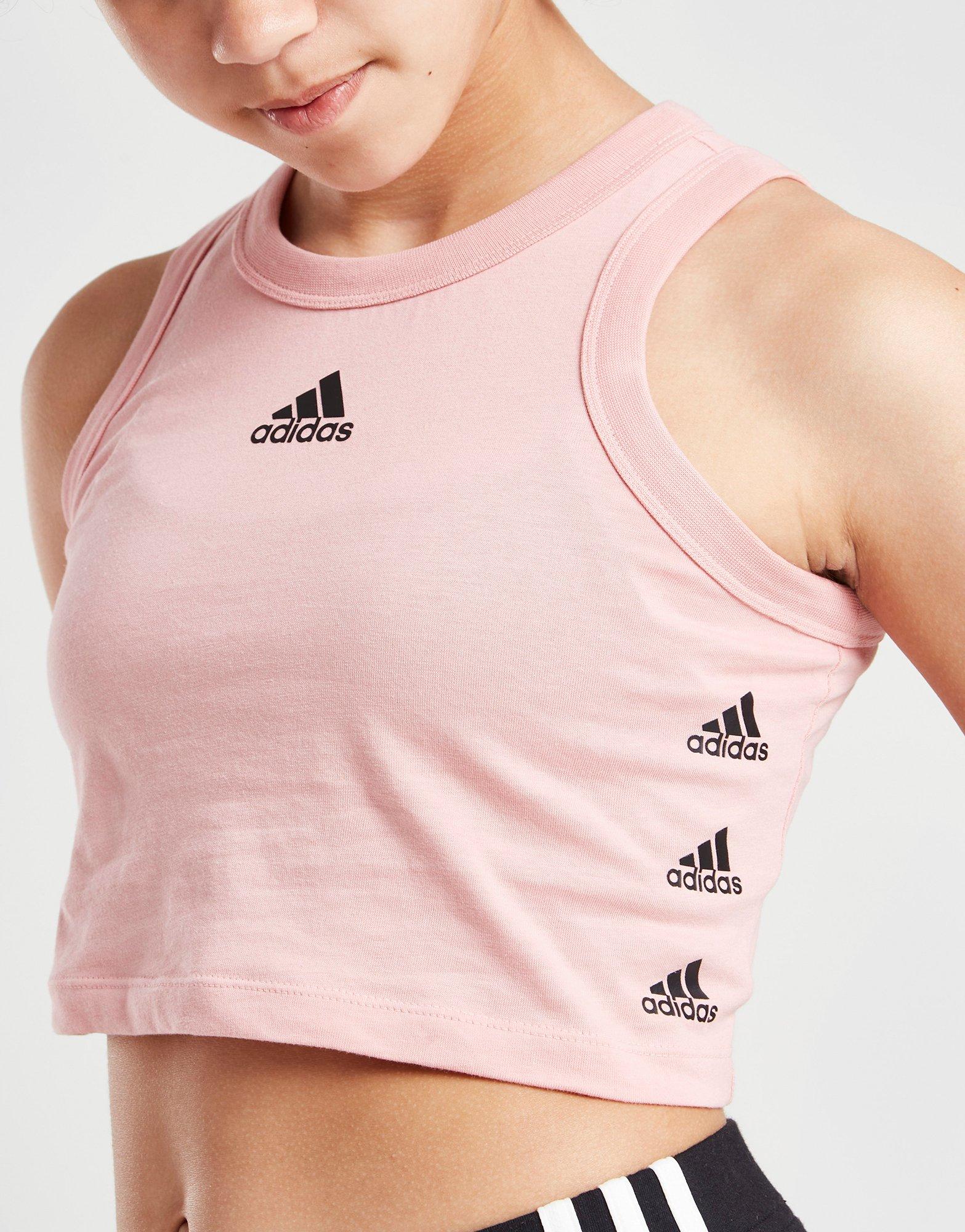 adidas Girls' Repeat Logo Tank Top Junior