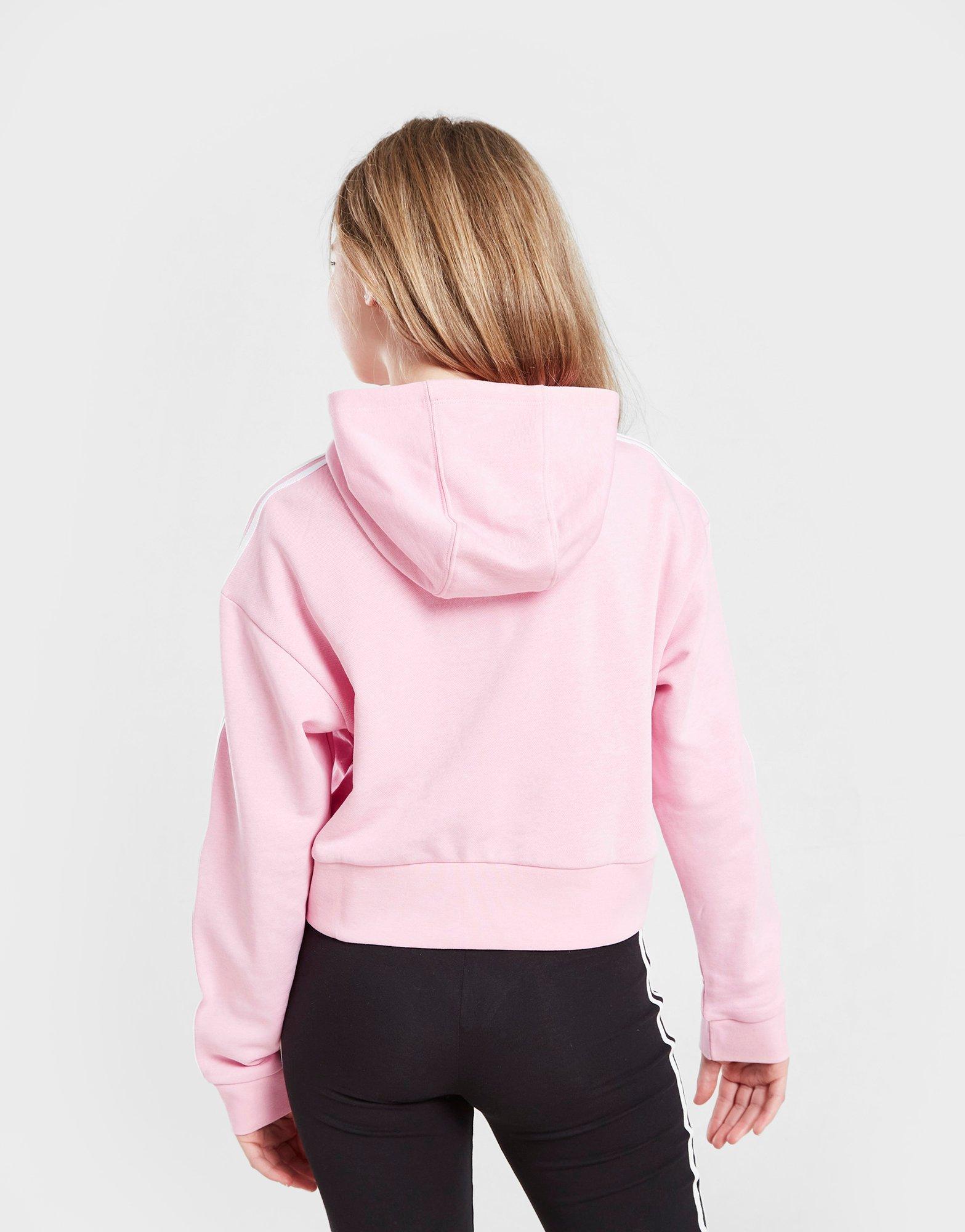 adidas Originals Girls' Crop Trefoil Hoodie Junior