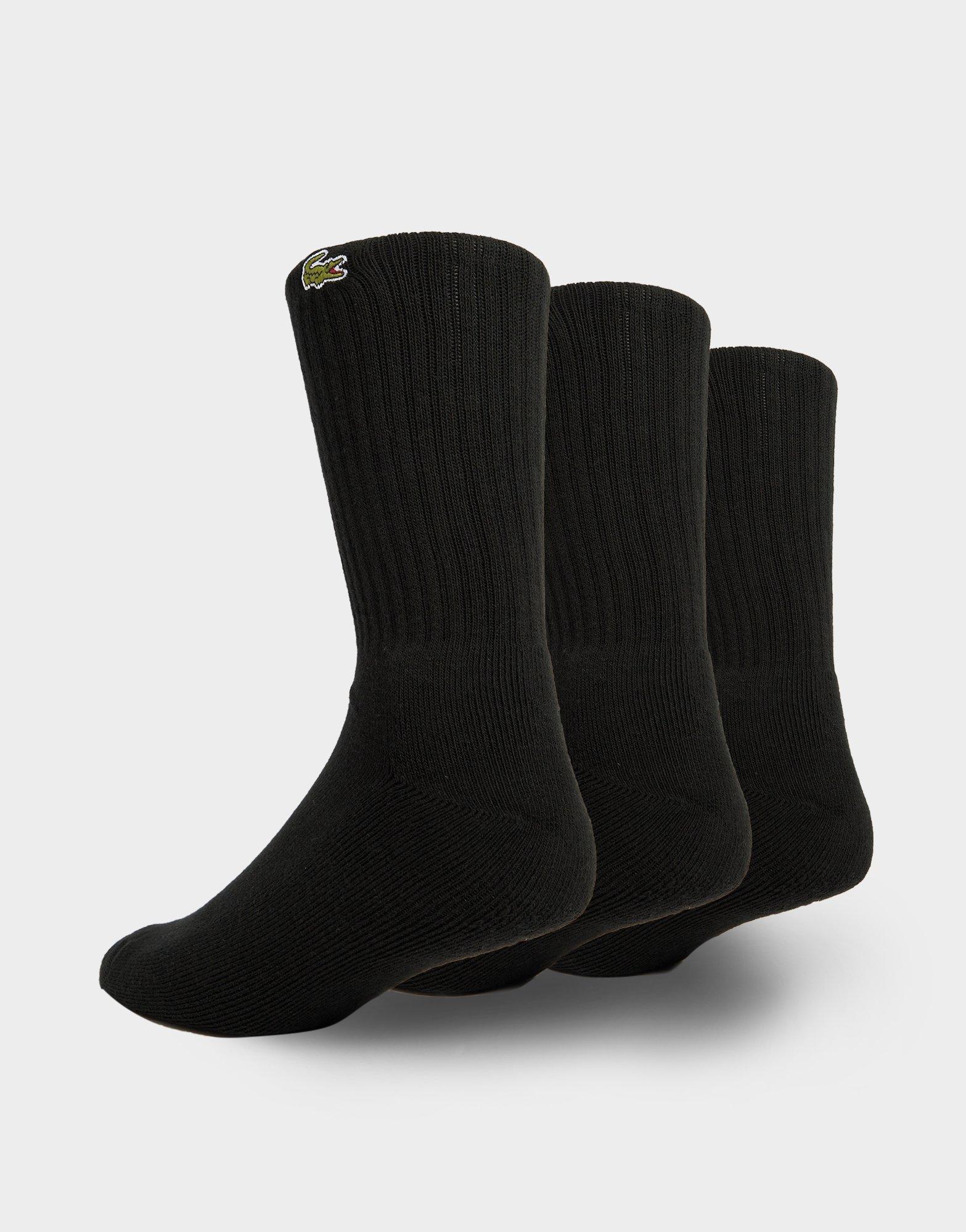 Lot de 3 paires de chaussettes LACOSTE homme SPORT noir l Clickandsport