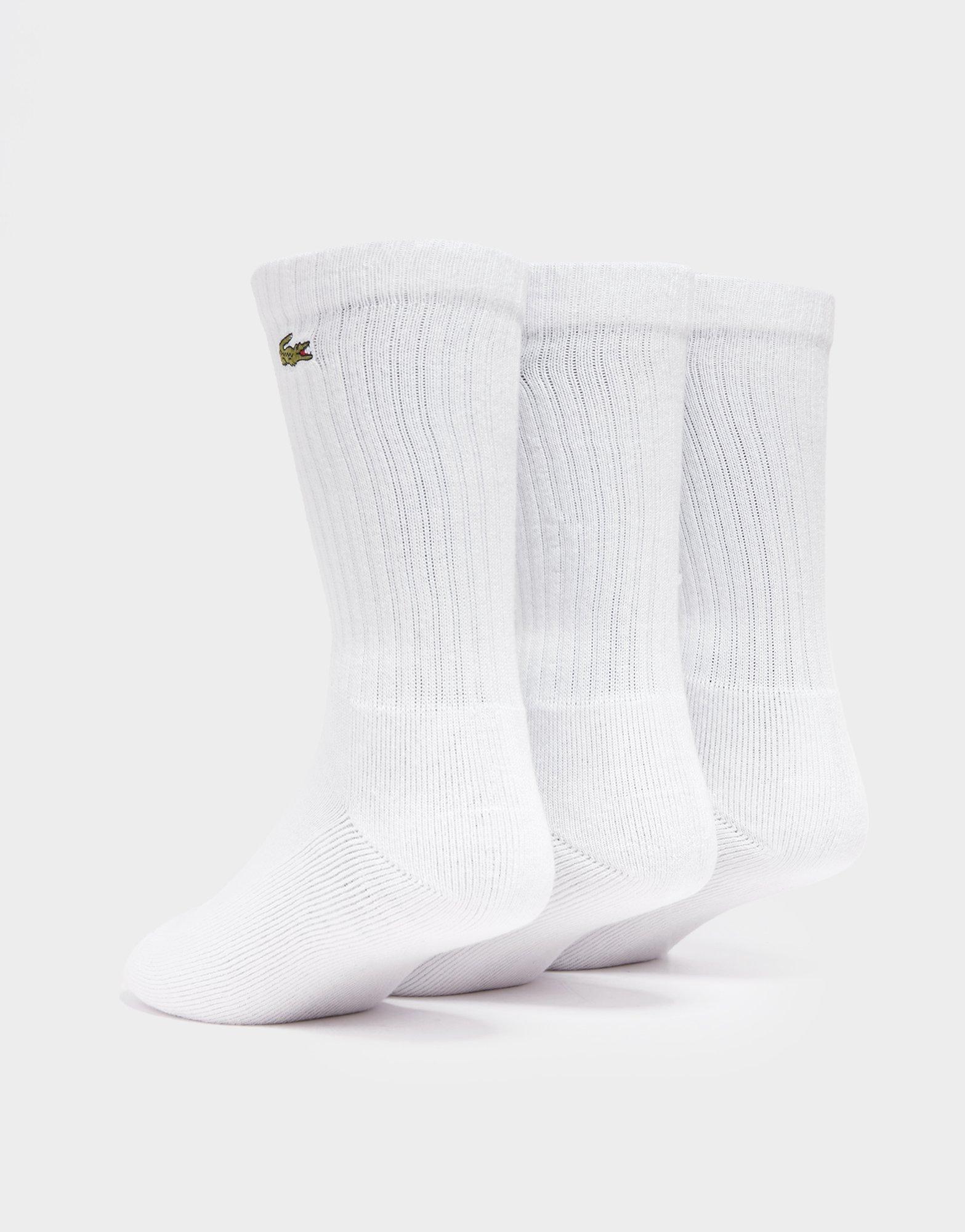 White Lacoste 3 Pack Sport Socks JD Sports Global