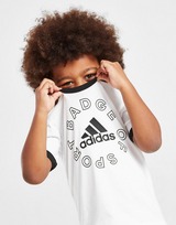 adidas Badge of Sport Logo T-Shirt & Shorts Set Children