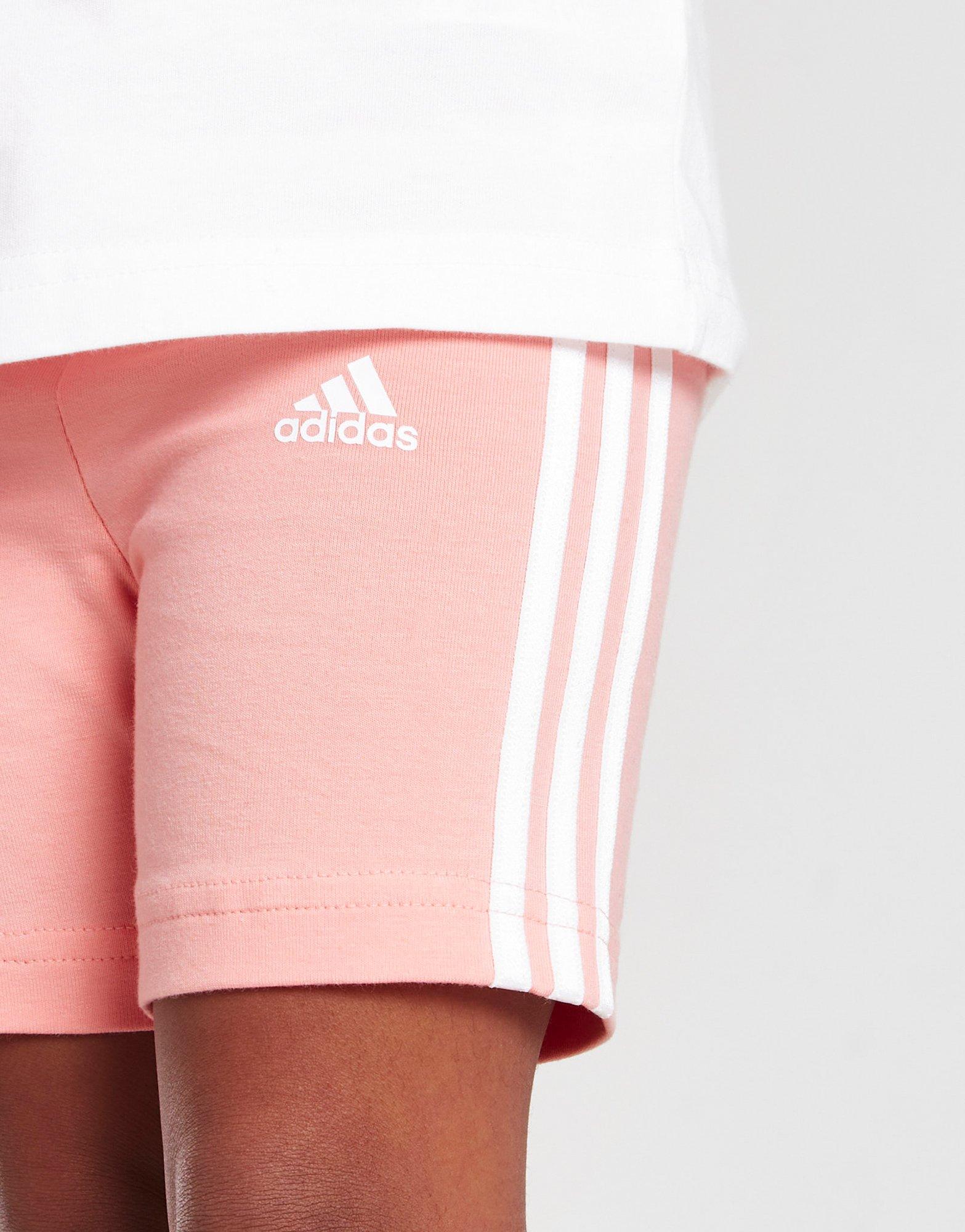 adidas Girls' Linear T-Shirt/Cycle Shorts Set Infant