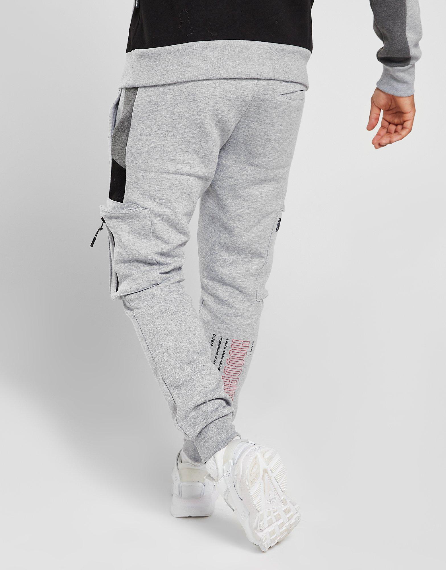 Hoodrich Pantalón de chándal Stamp Cargo Fleece en Gris